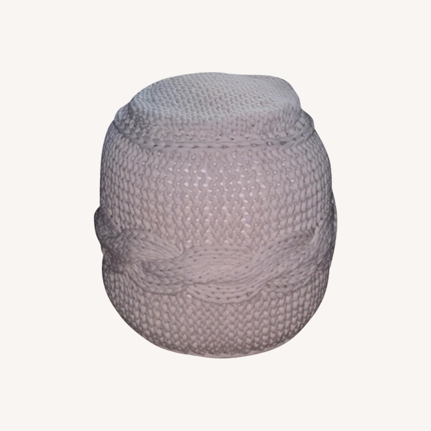 Pottery Barn Kids HEIRLOOM Knit Pouf Ottoman - image-0