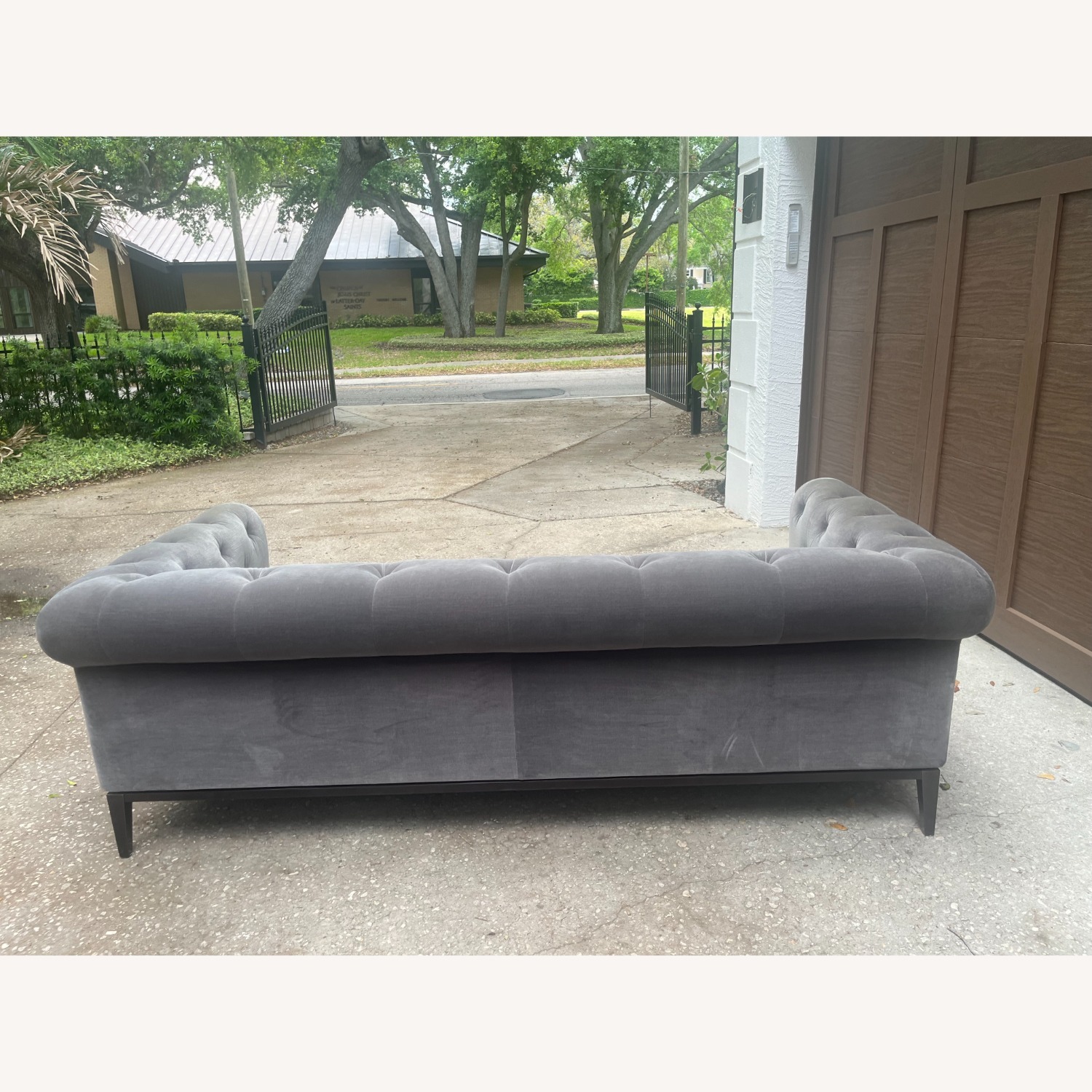 Restoration Hardware Italia Sofa Metal Bronze Base - image-10