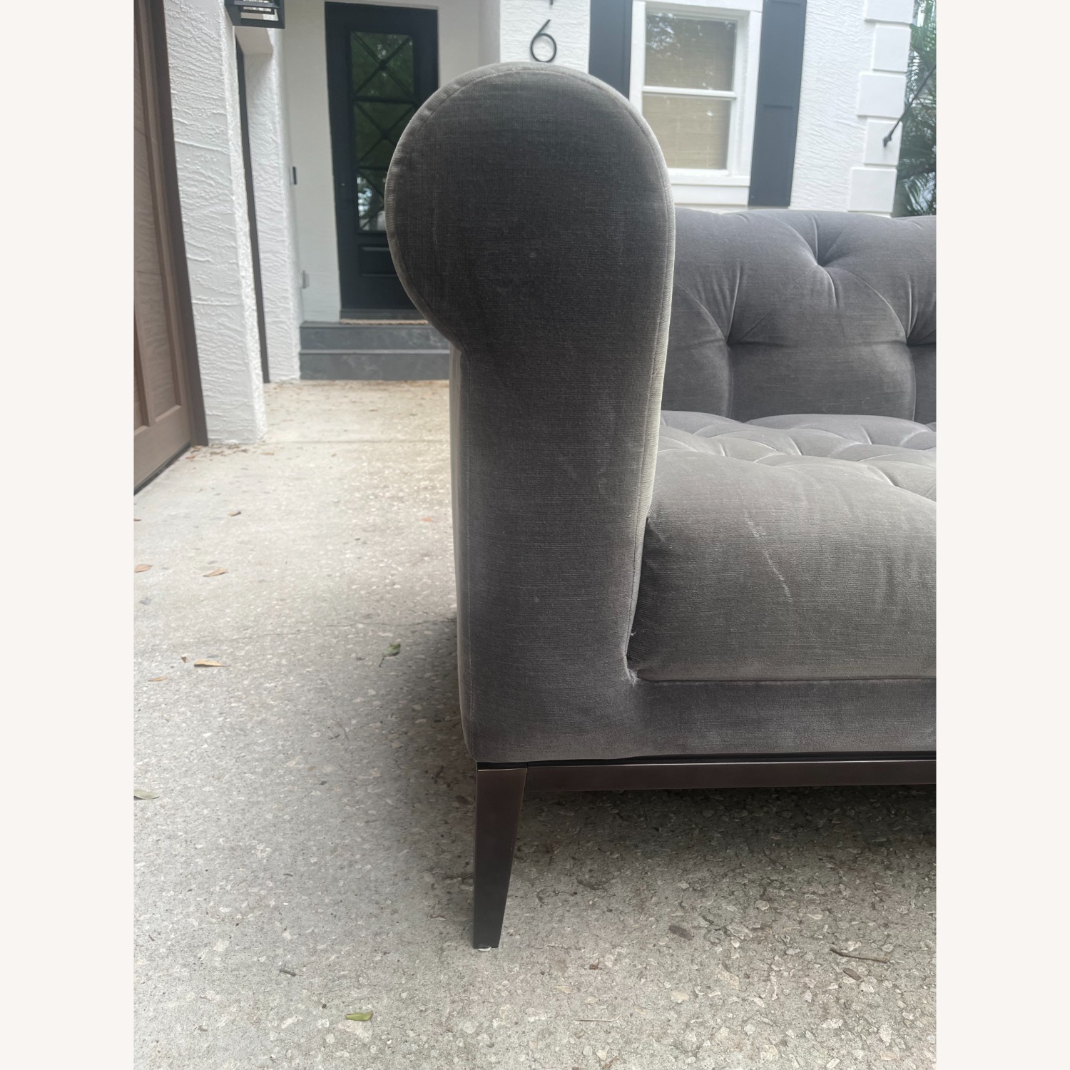 Restoration Hardware Italia Sofa Metal Bronze Base - image-9