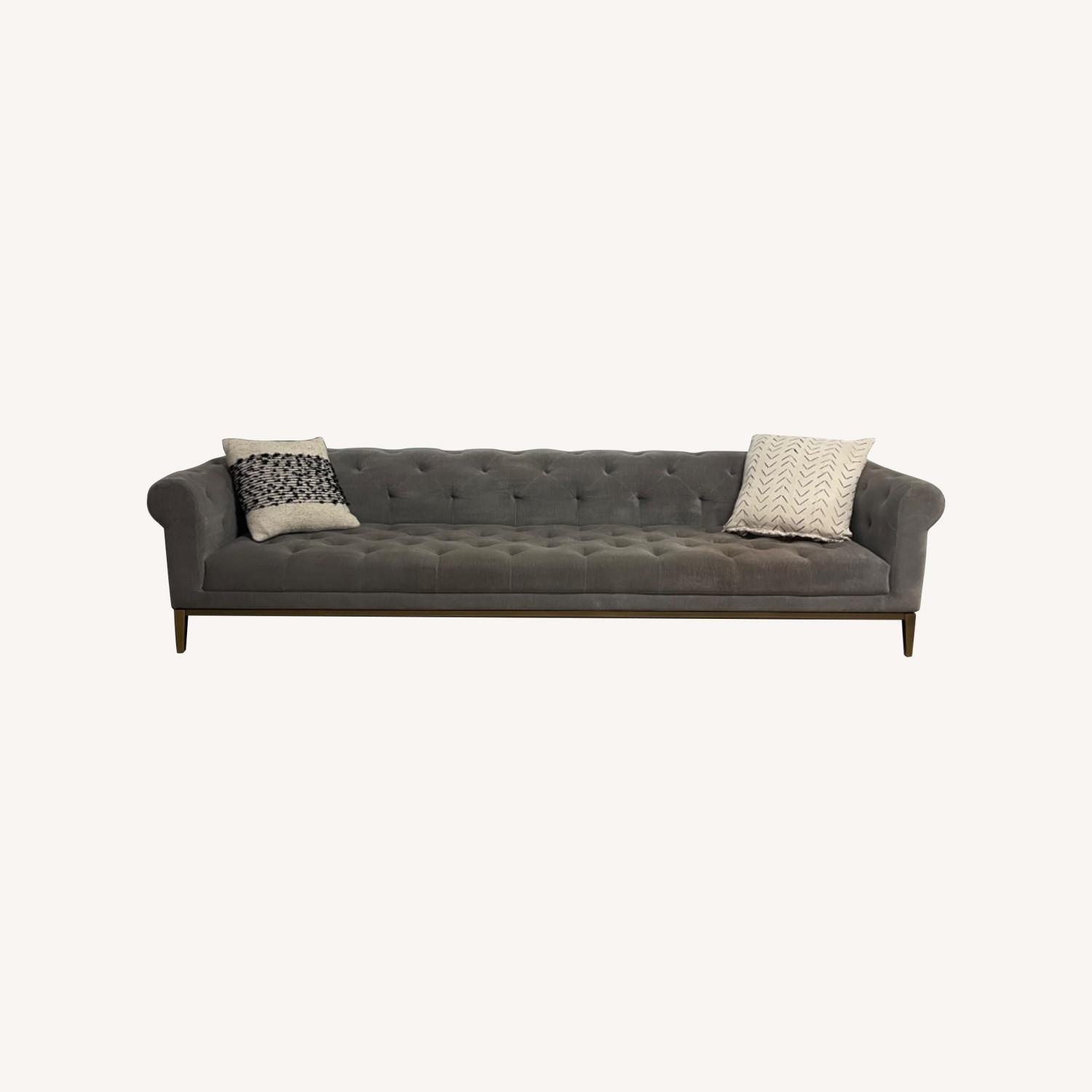 Restoration Hardware Italia Sofa Metal Bronze Base - image-0