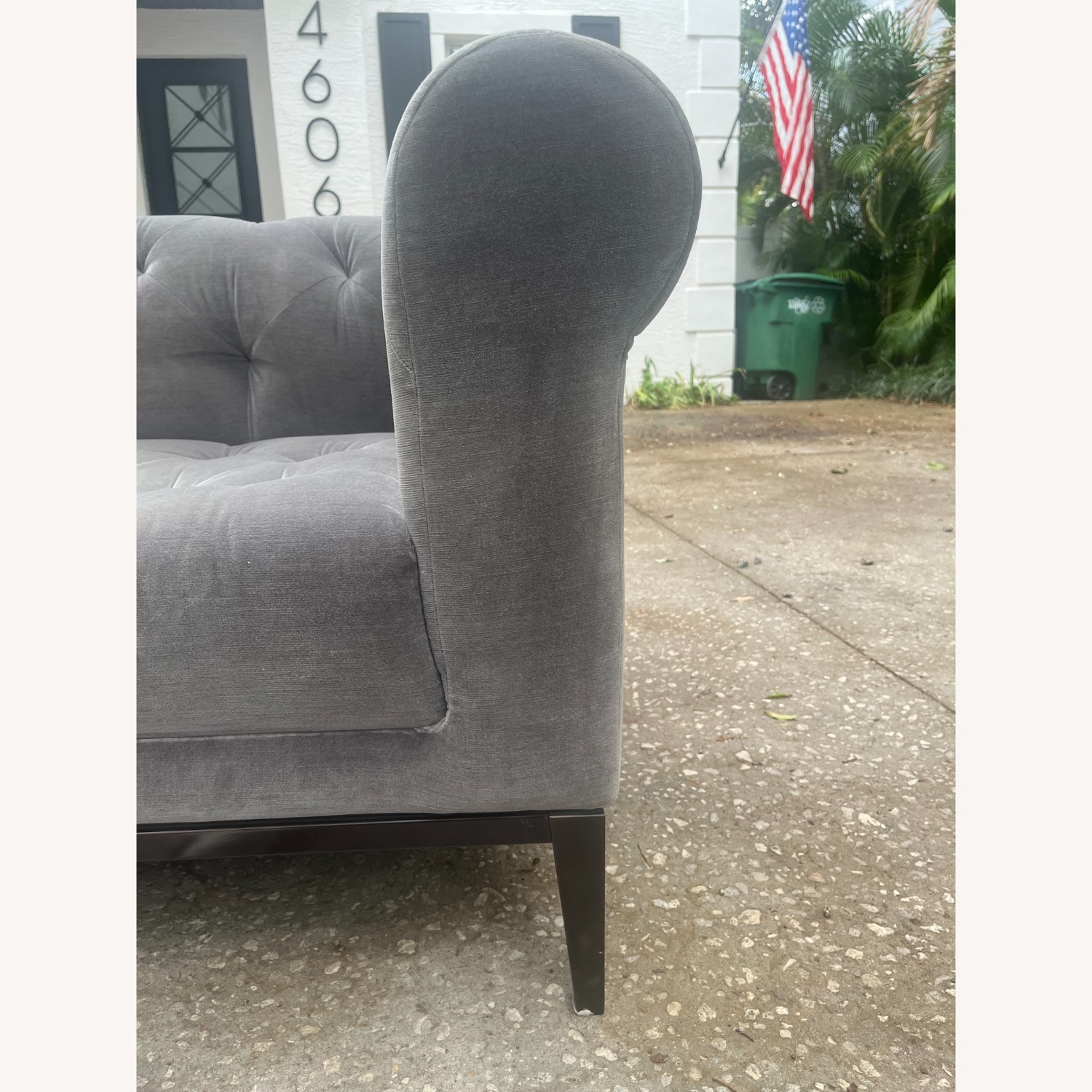 Restoration Hardware Italia Sofa Metal Bronze Base - image-8