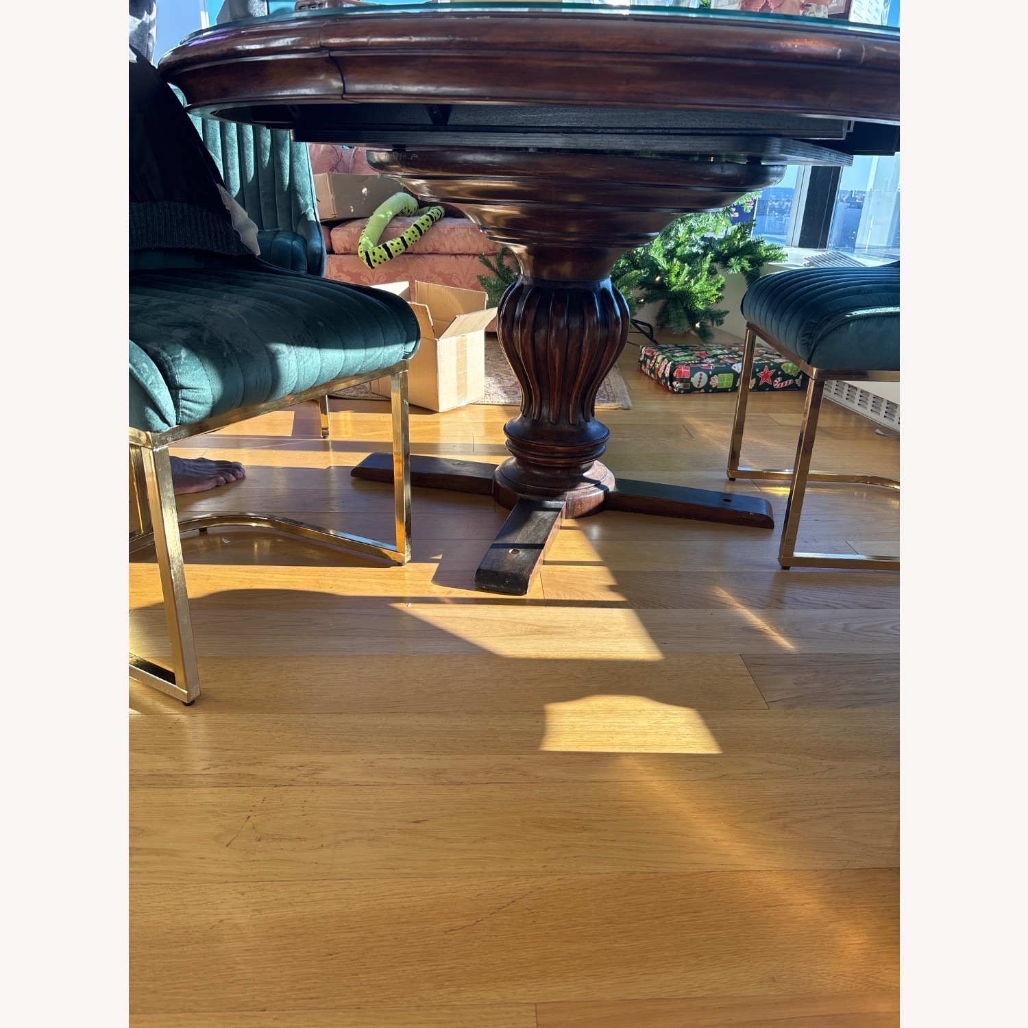 Real Wood Round Dining Table - image-1