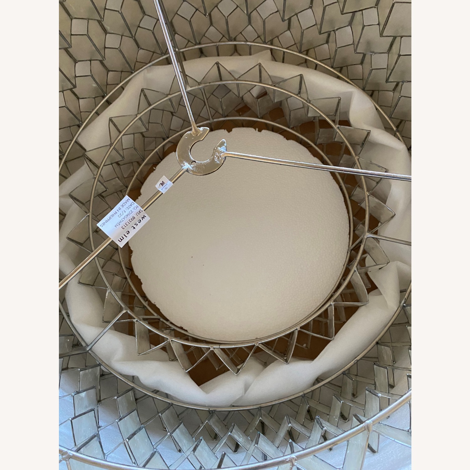 West Elm Capiz Zigzag Chandelier SHADE ONLY (24") - image-9