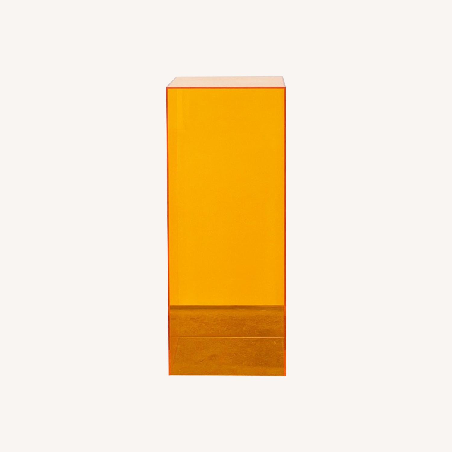 Orange Acrylic Pedestal - image-0