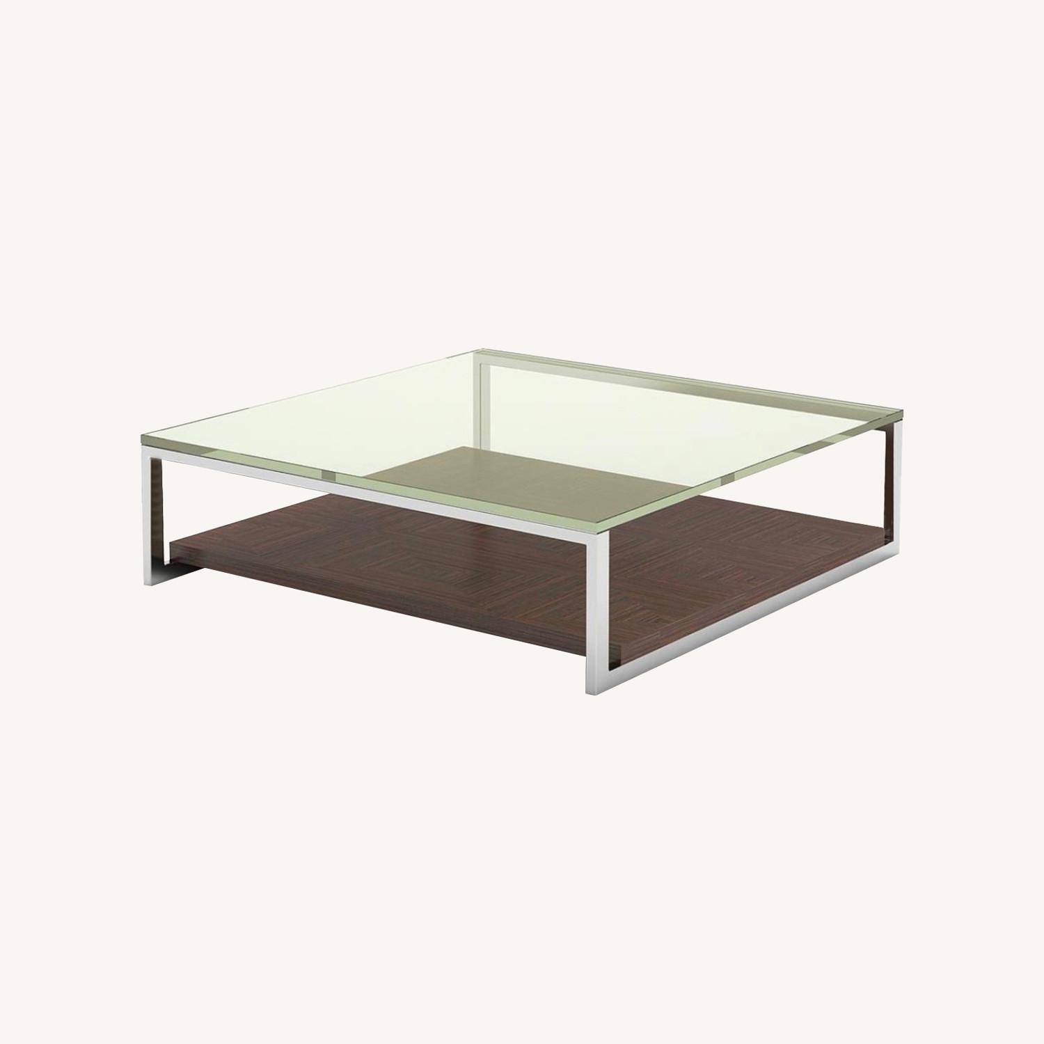 Ferrini Glass and Wood Fine Coffee Table - image-0
