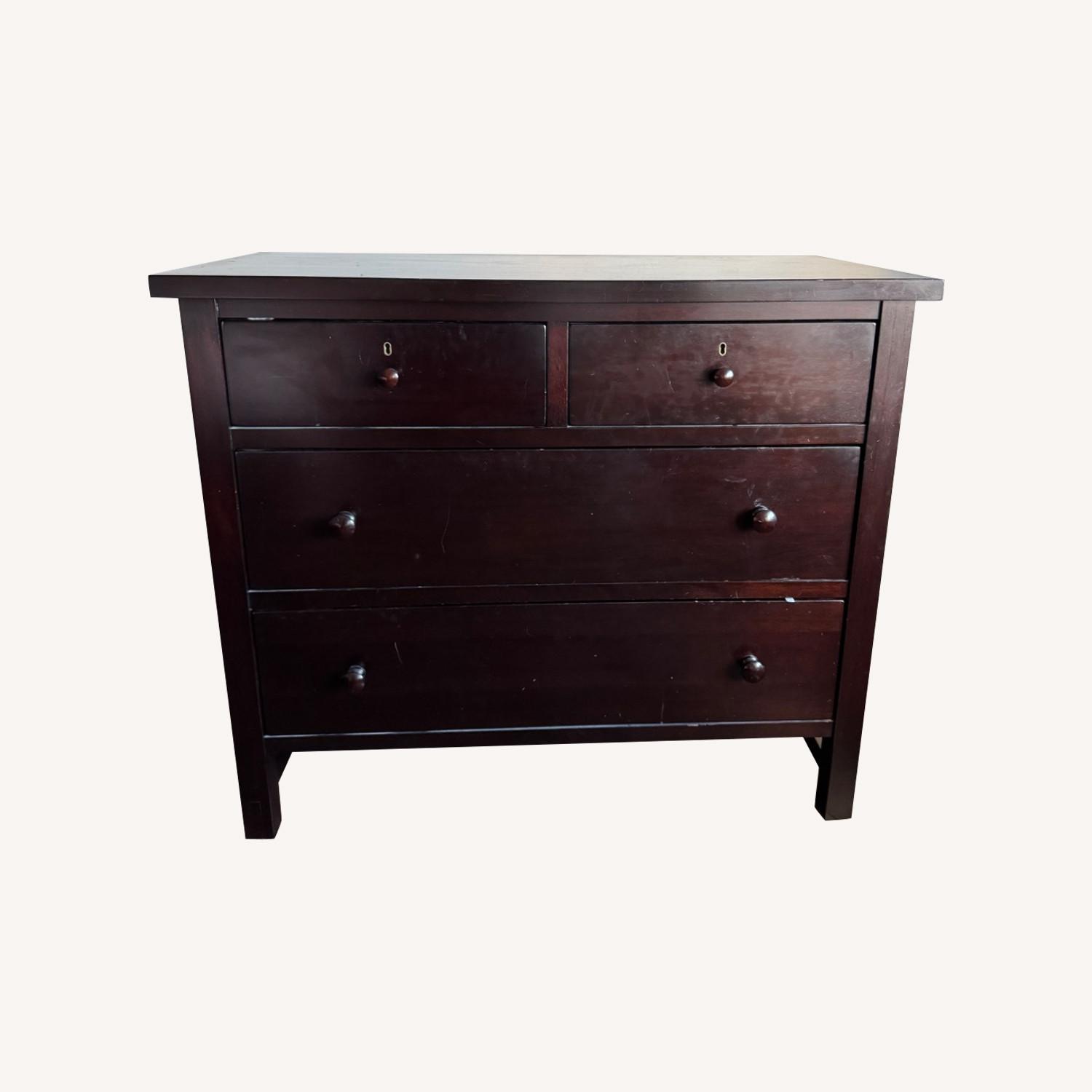 Pottery Barn Farmhouse 4-Drawer Dresser - Mahogany - image-0