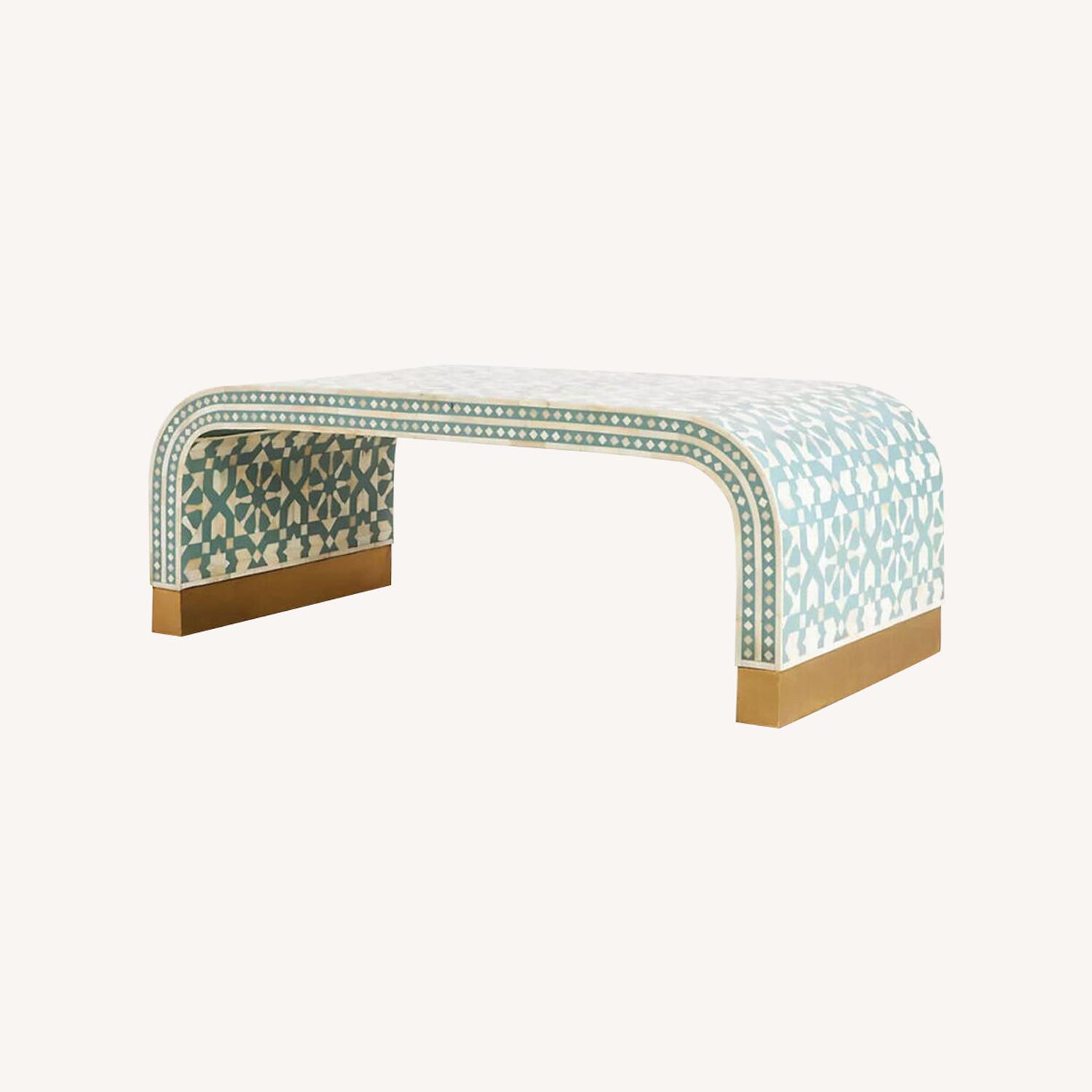 Anthropologie Moroccan Inlay Waterfall Coffee Table - image-0