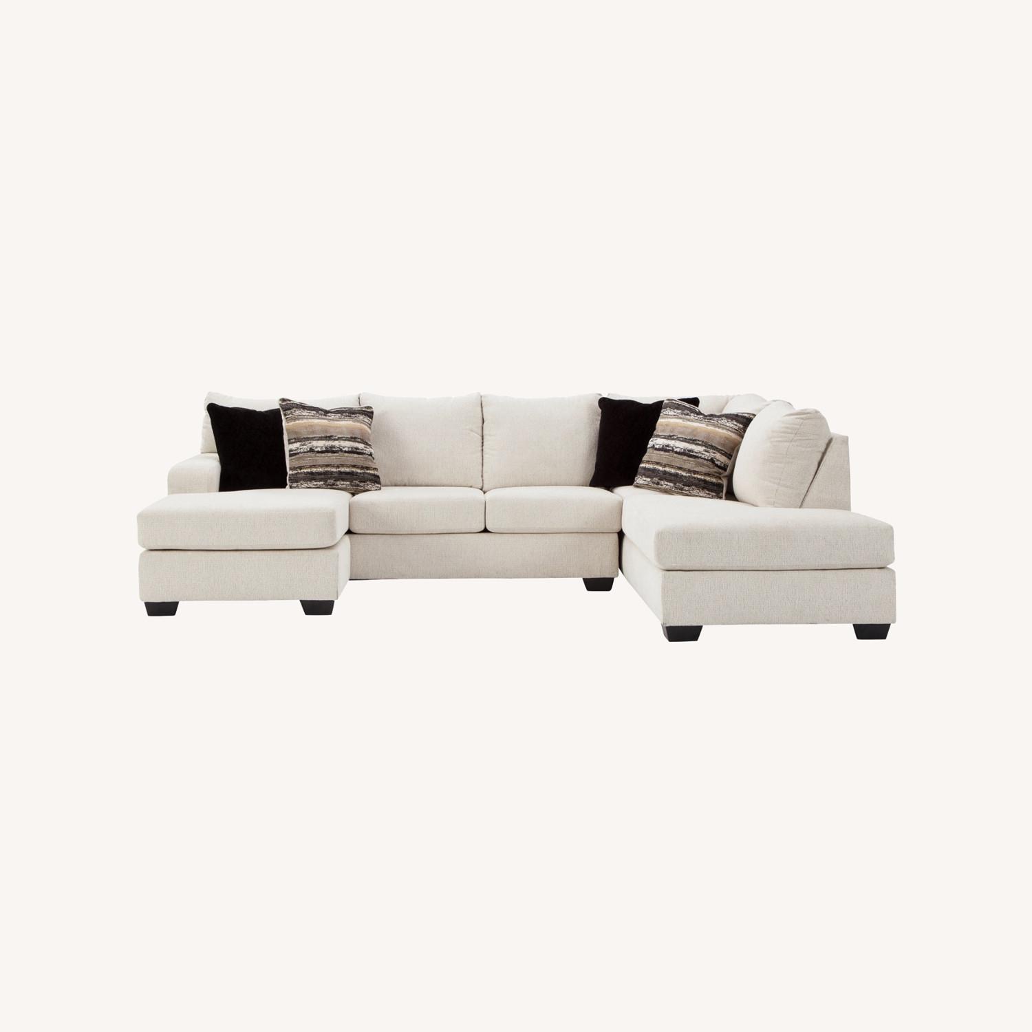 Ashley Furniture Cambria Sectional Couch & Ottoman - image-0