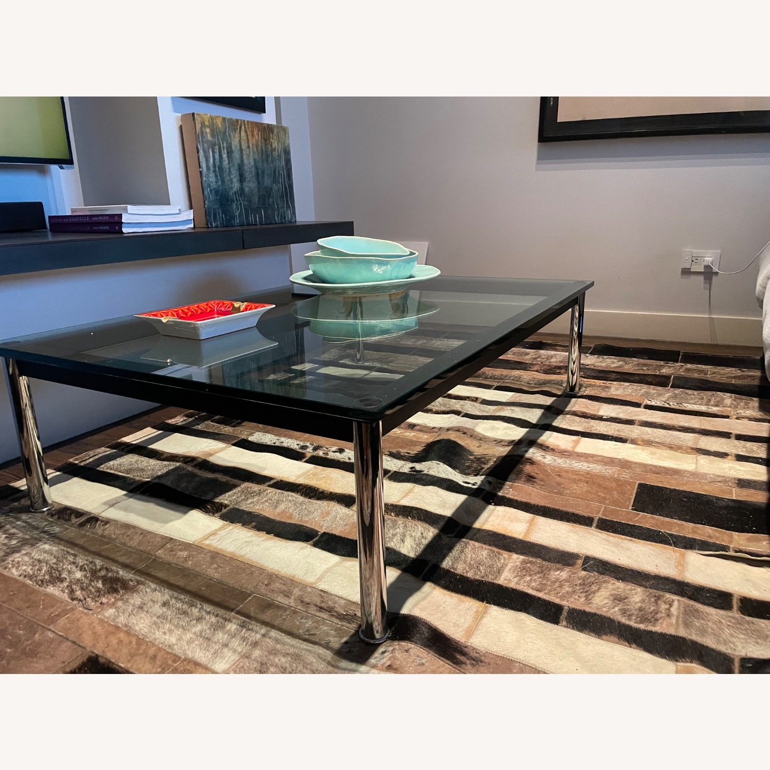 Le Corbusier LC 10 Glass Coffee Table - image-0