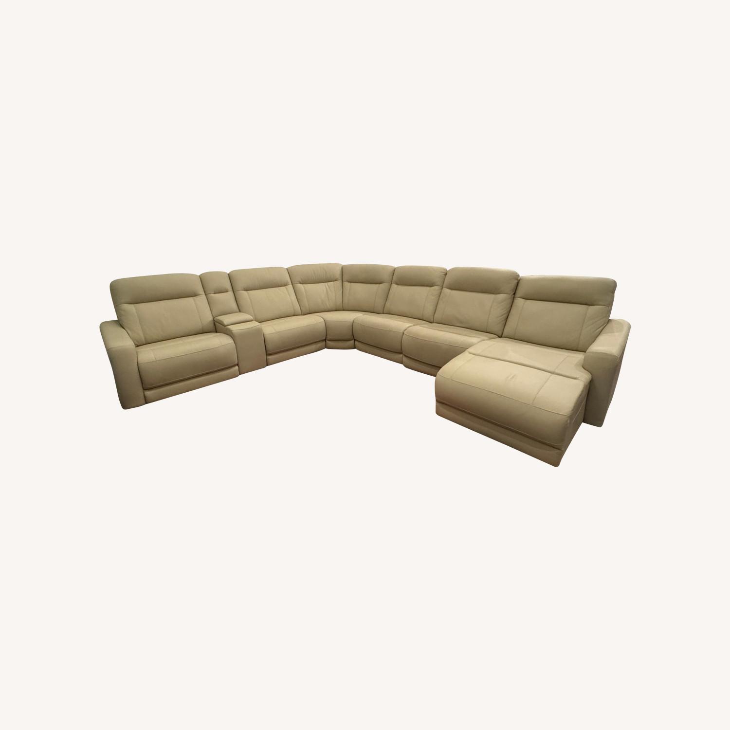 Rooms To Go Newport Leather Sofa - image-0