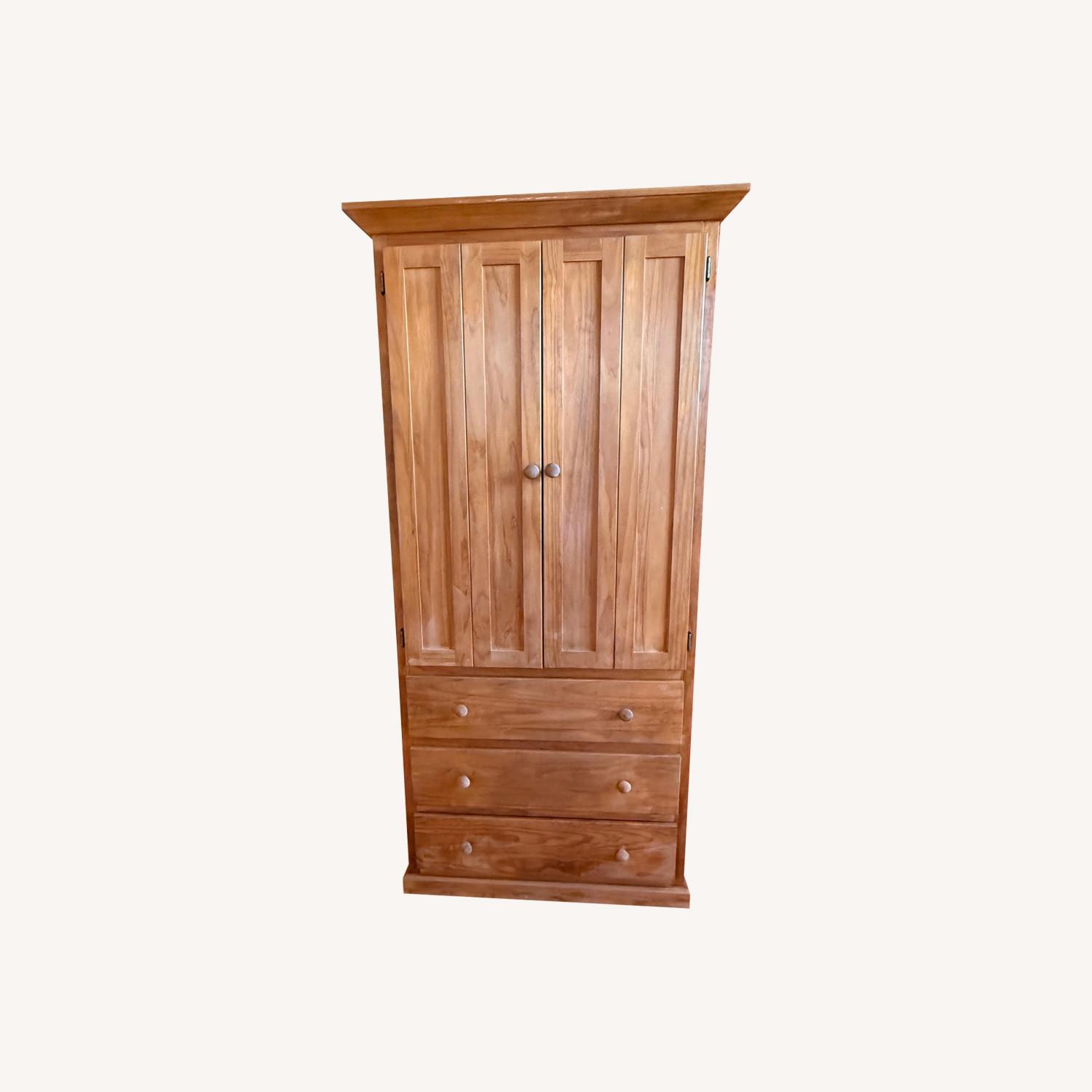 Maco Pine Armoire / Wardrobe with 3 Drawers - image-0