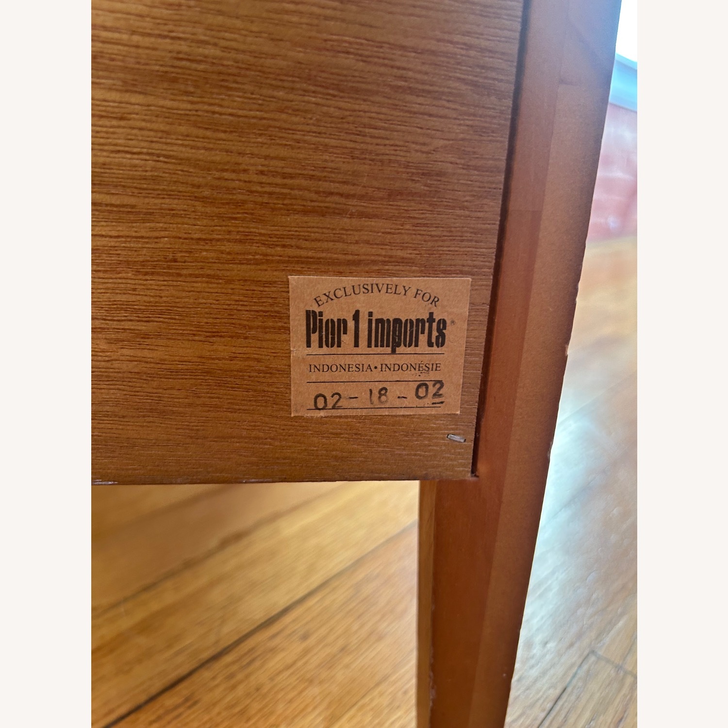 Pier 1 Imports Bamboo Wood Nightstand Drawers - image-6