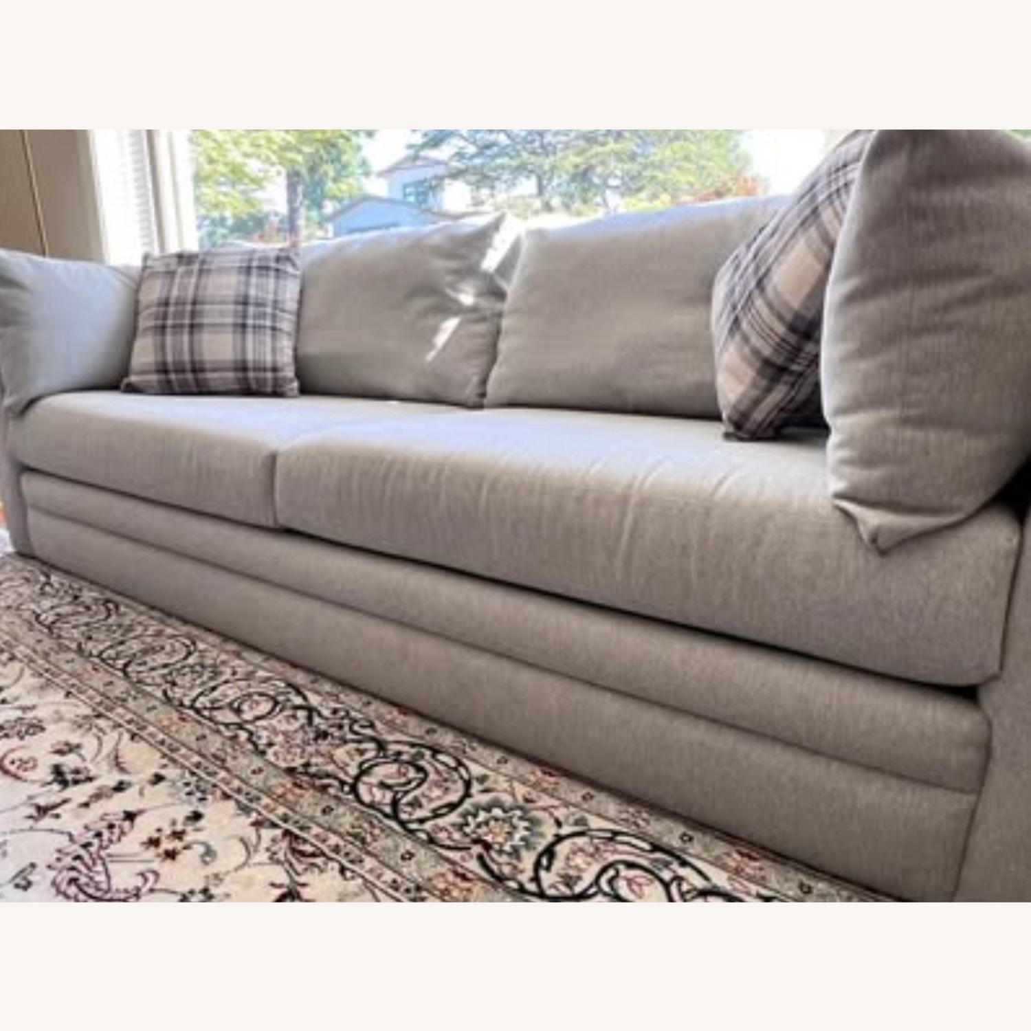 Living Spaces Austen Minimalistic Gray Sofa - image-4