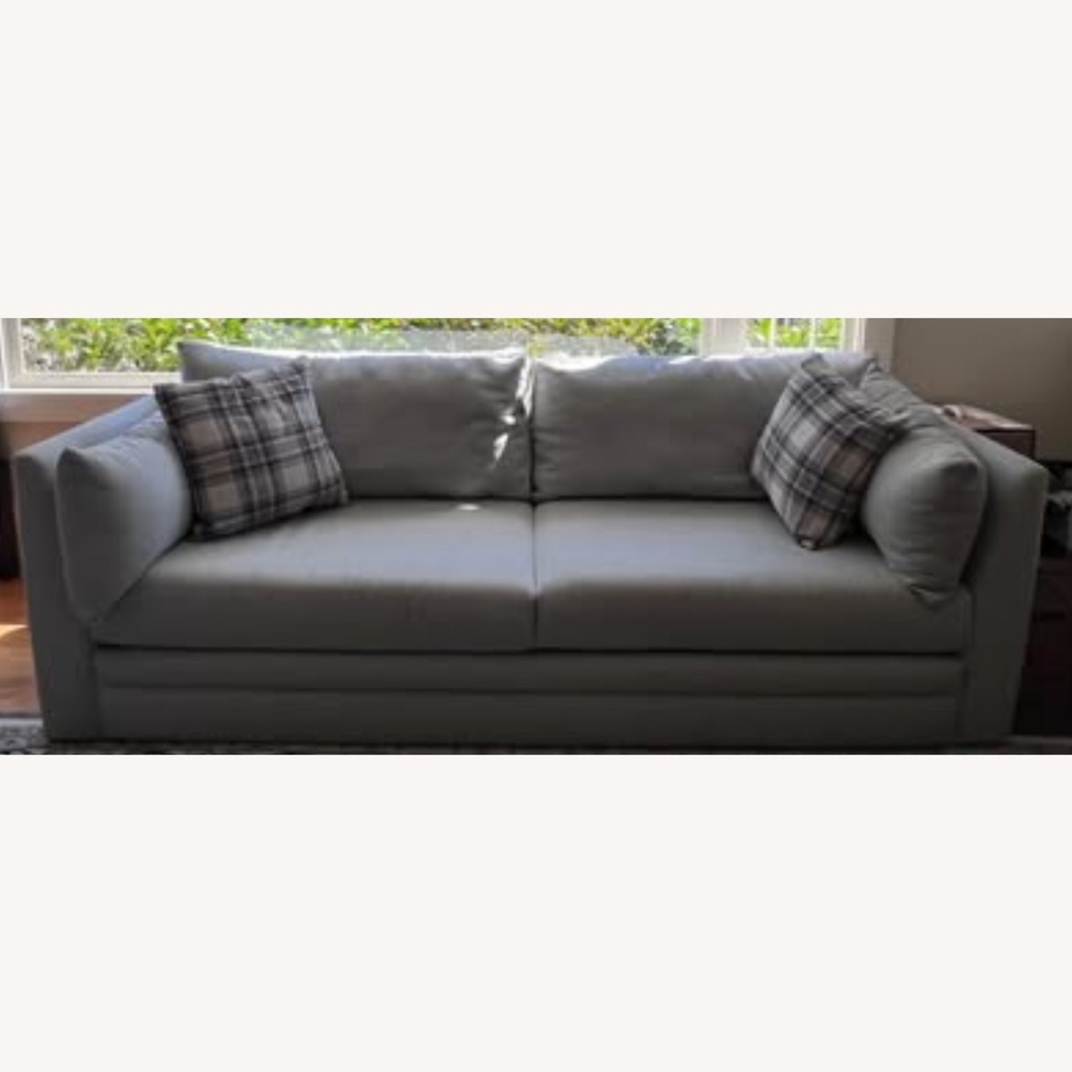Living Spaces Austen Minimalistic Gray Sofa - image-5