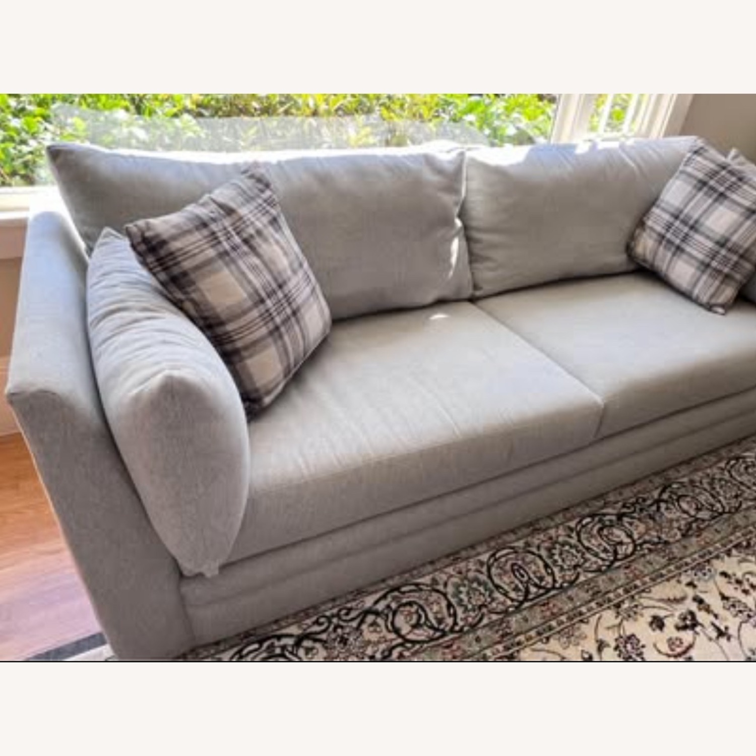Living Spaces Austen Minimalistic Gray Sofa - image-1