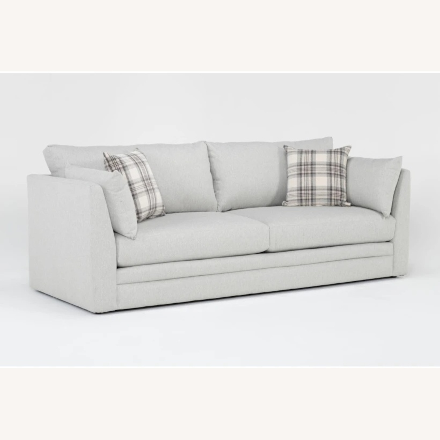Living Spaces Austen Minimalistic Gray Sofa - image-6