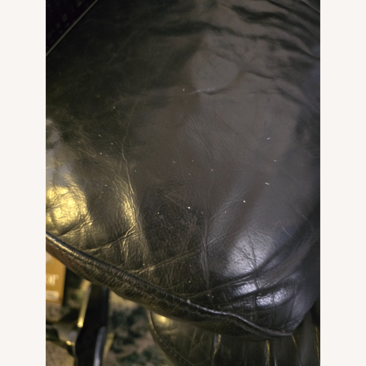 Black Leather Loveseat - image-3