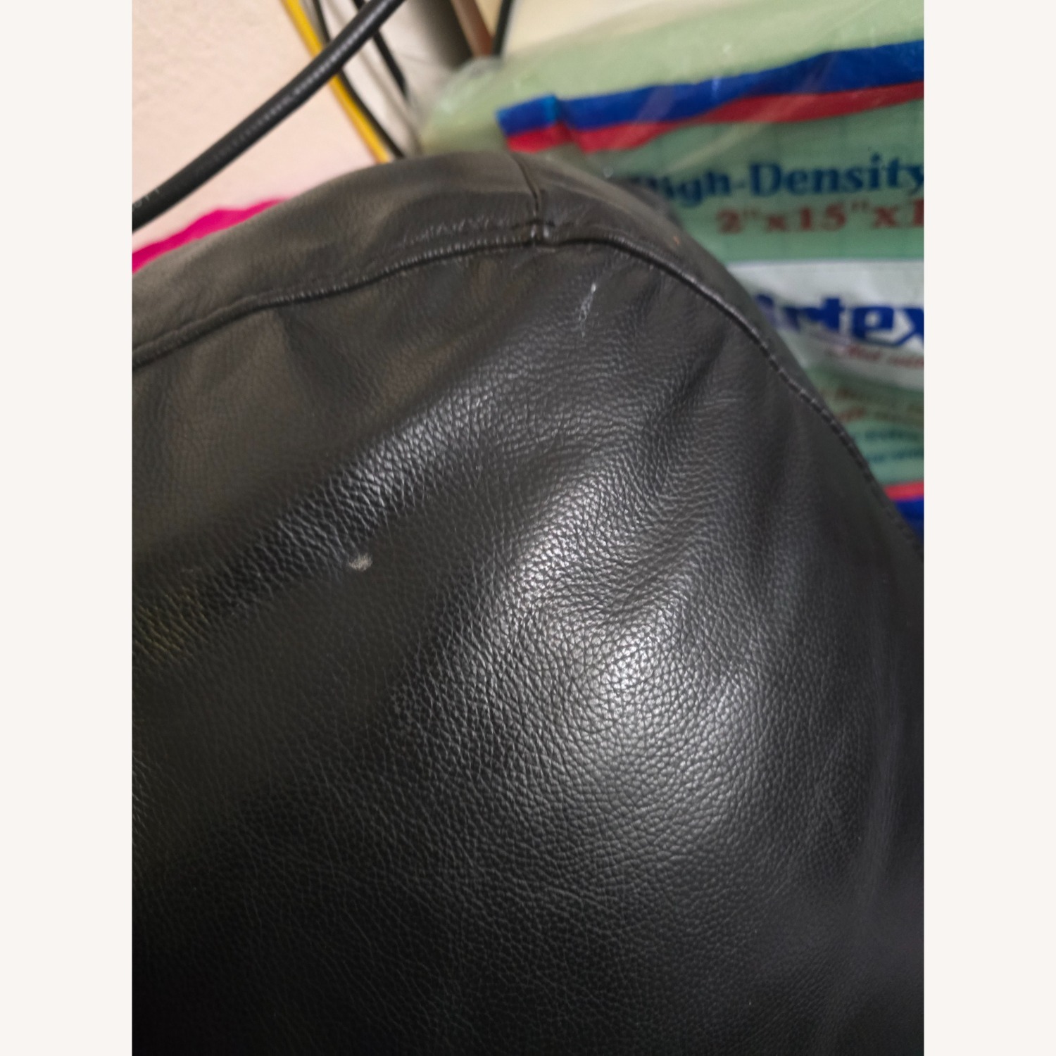 Black Leather Loveseat - image-4