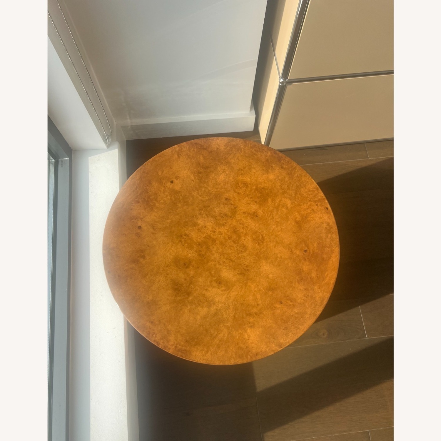 Restoration Hardware Bardot Burl Plinth Round Side Table - image-2