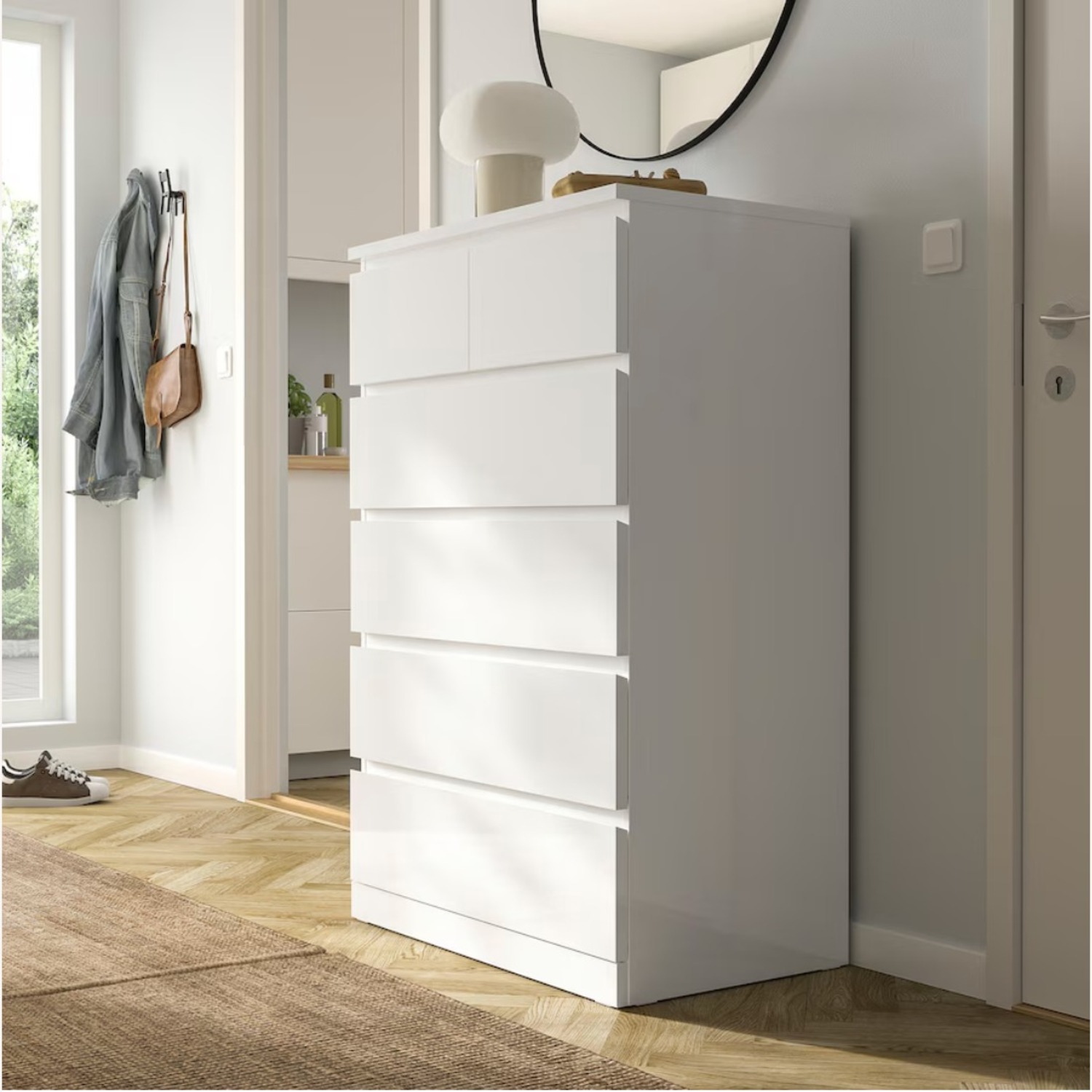 IKEA White MALM Dresser - image-1