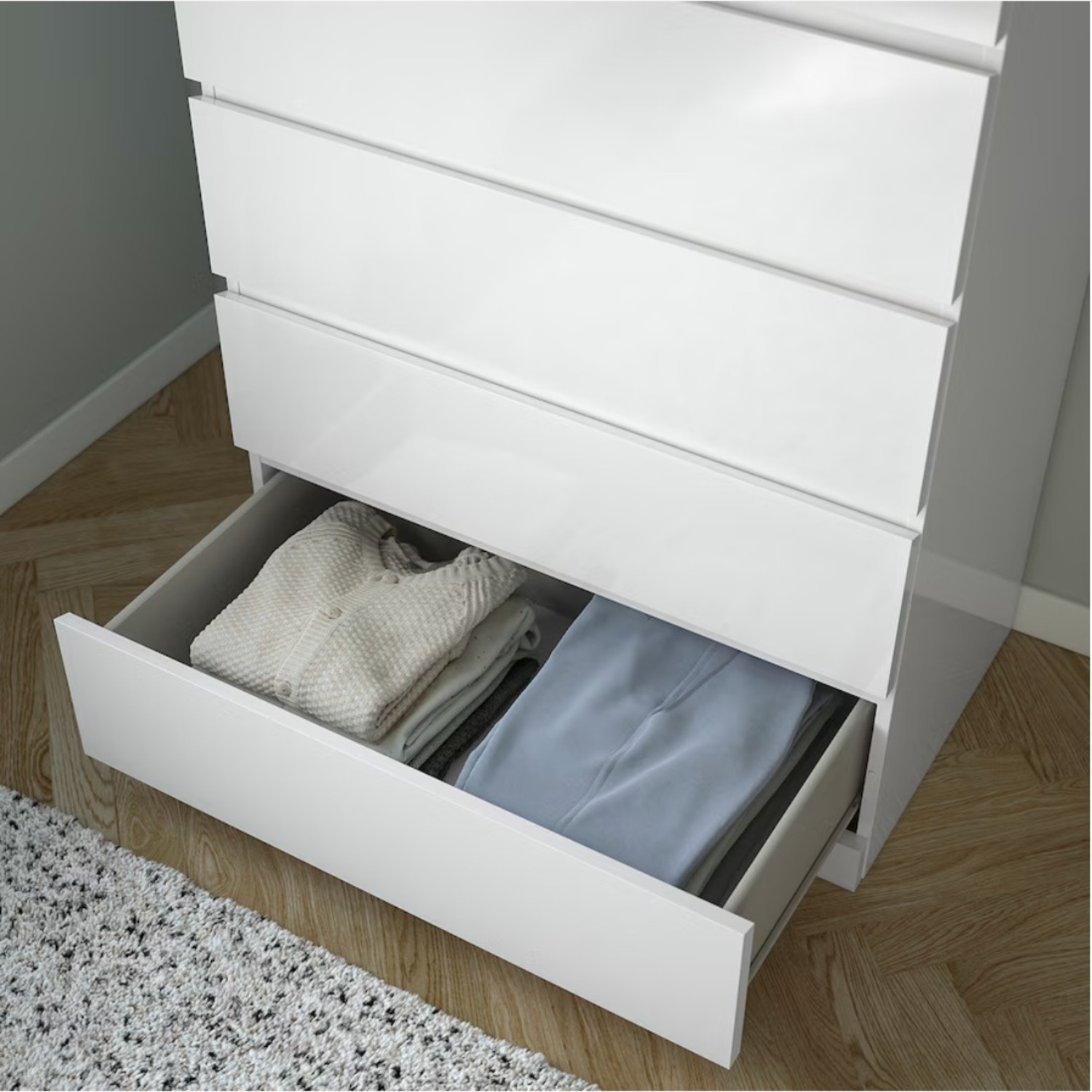 IKEA White MALM Dresser - image-3