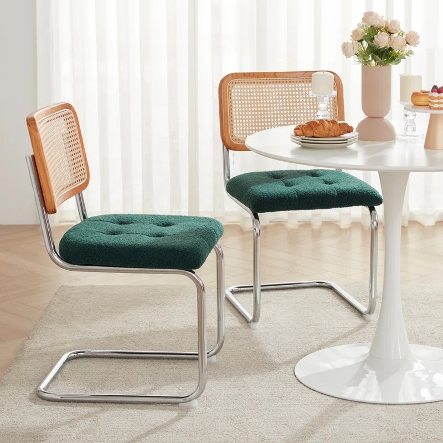 Wayfair Kubiak Boucle Upholstered Side Dining Chairs (Set of 2) - image-7