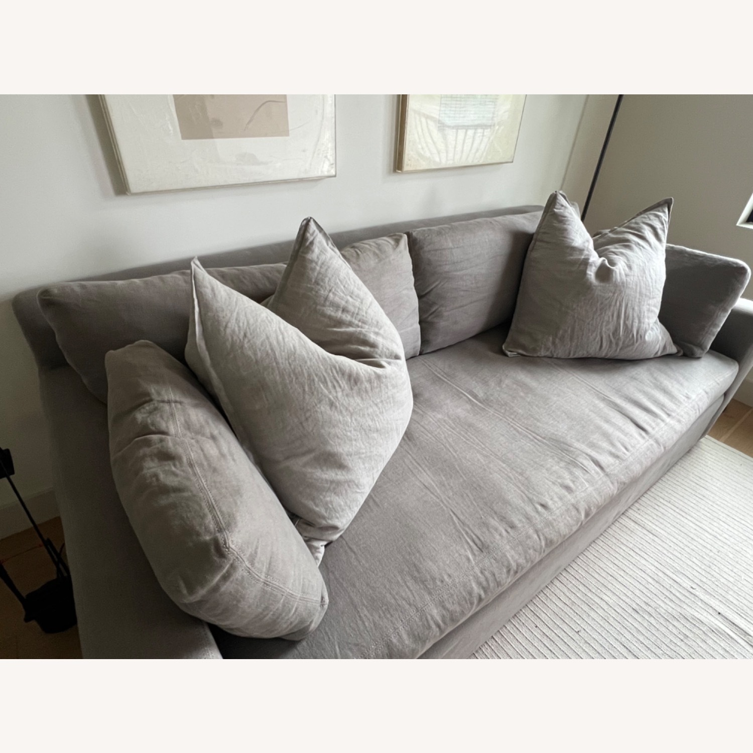 HD Buttercup Tiburon Linen and Down Sofa - AptDeco