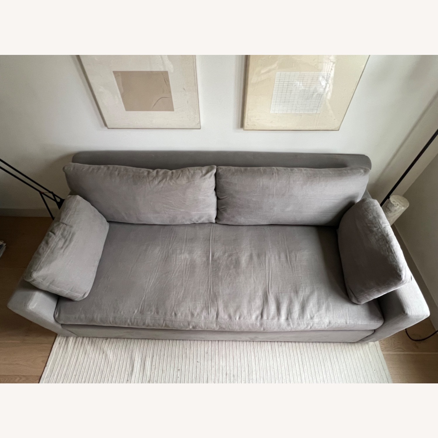 HD Buttercup Tiburon Linen and Down Sofa - AptDeco