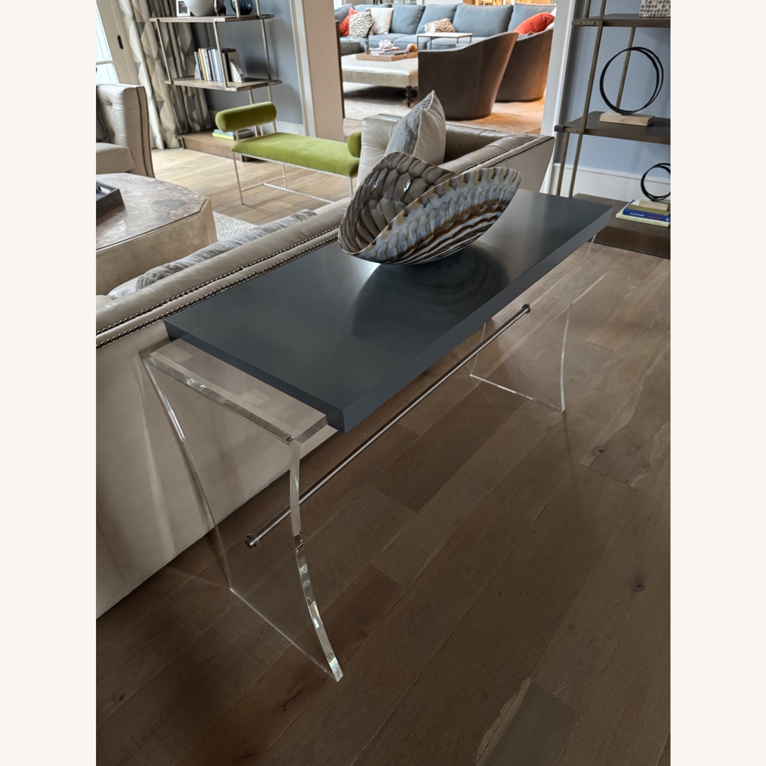 Upscale Console Table in Light Blue/Grey - image-8