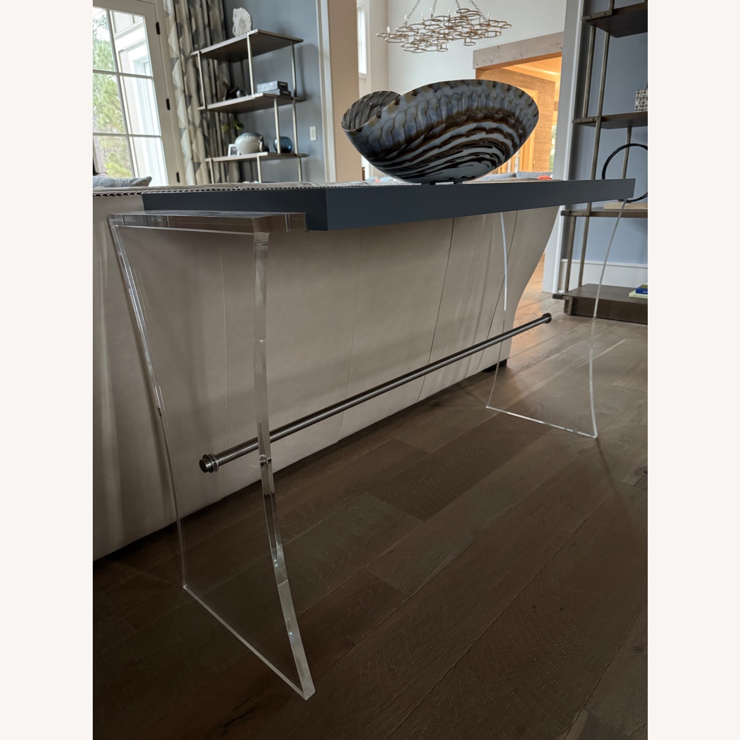 Upscale Console Table in Light Blue/Grey - image-7