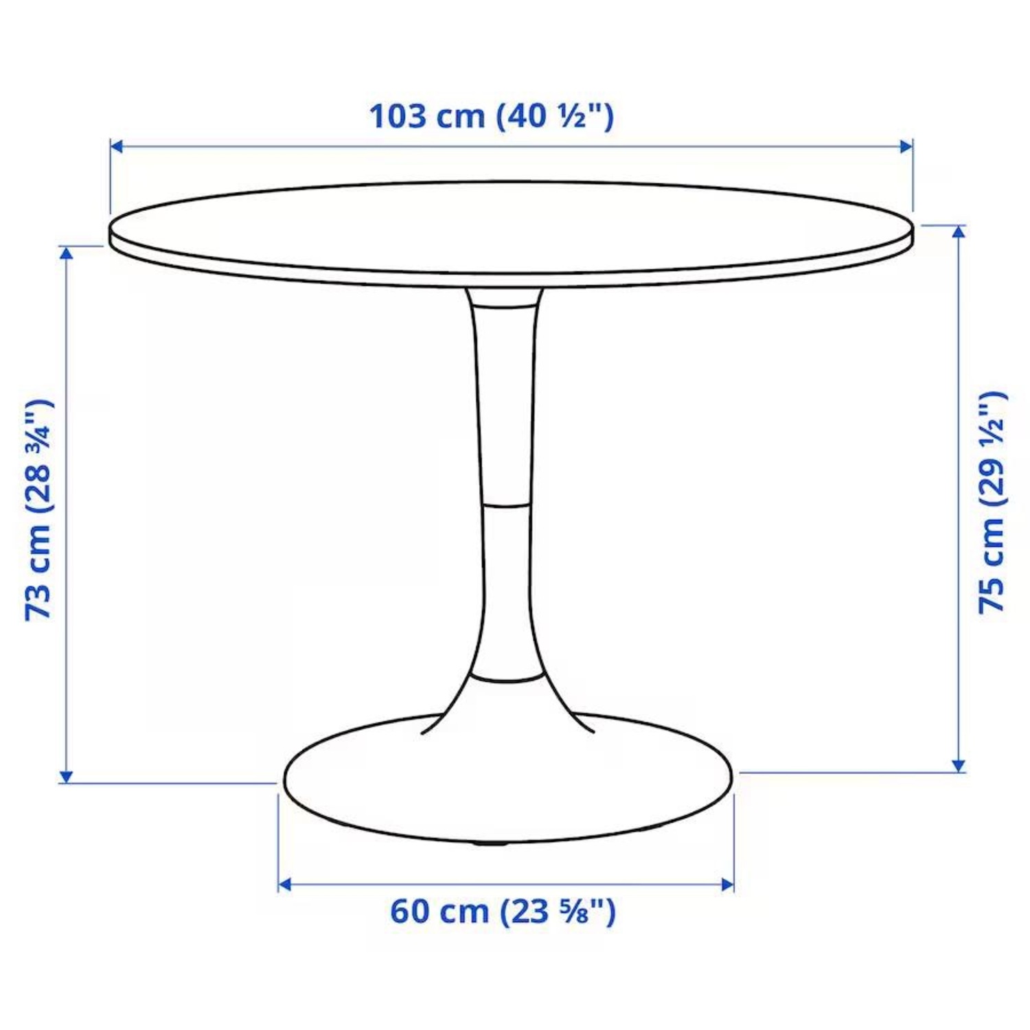  IKEA Docksta Round White Table - image-2
