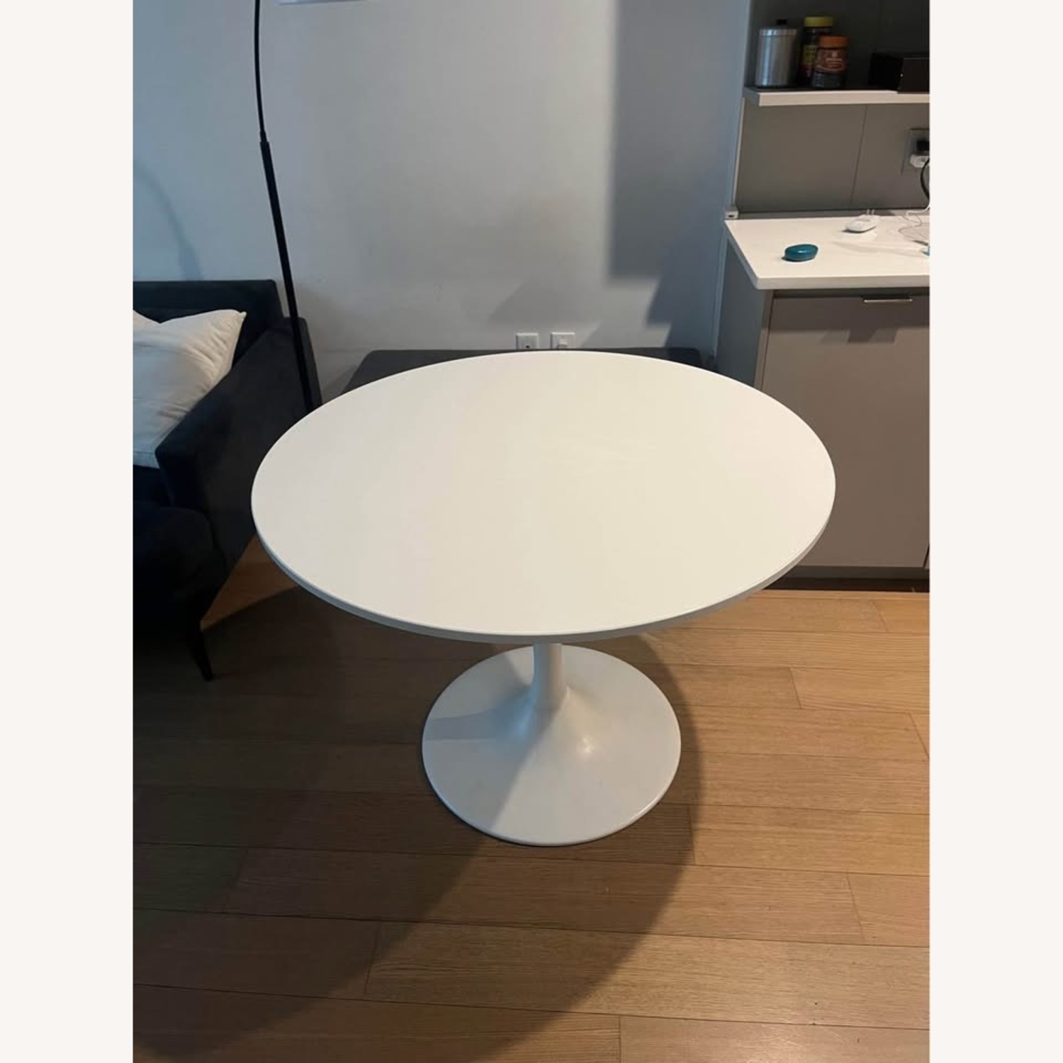  IKEA Docksta Round White Table - image-1