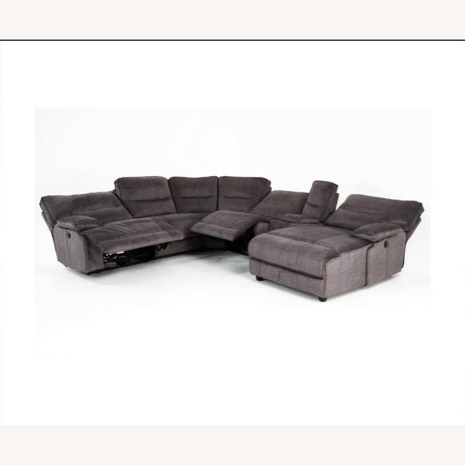Bob's Discount Furniture Pacifica Gray 130” Sectional - image-4