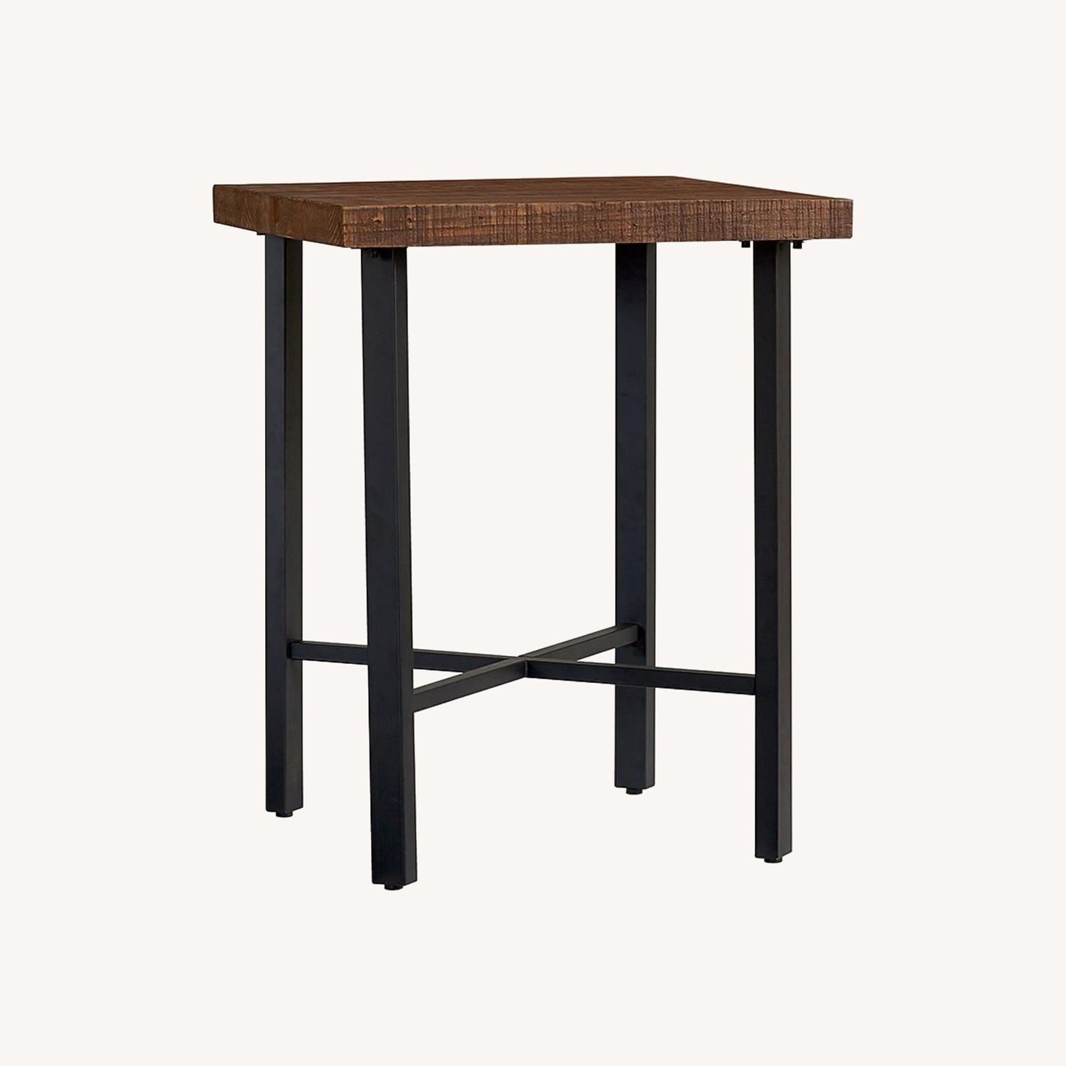 Pottery Barn Griffin Square Reclaimed Wood Bar Height Table - image-0