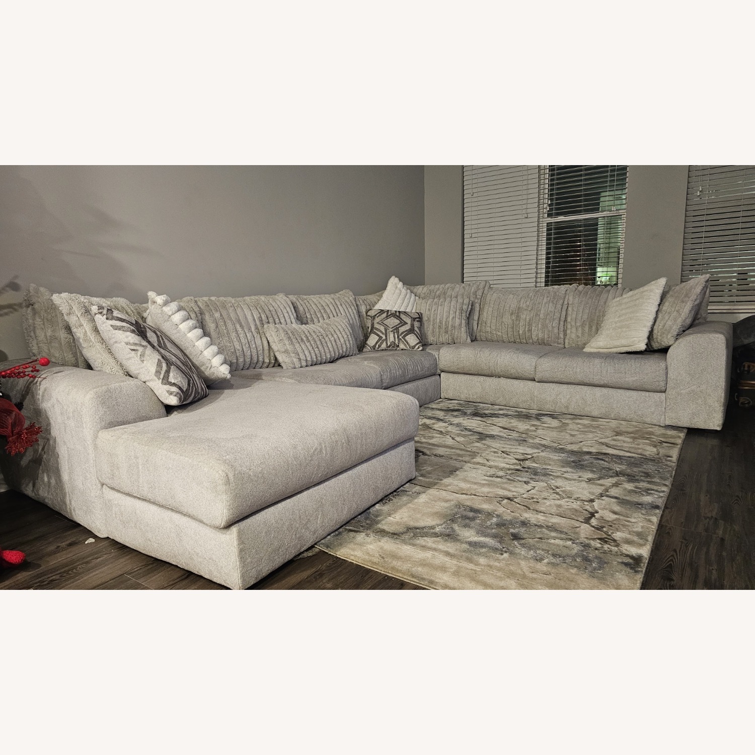 Rooms To Go Modern Grey Sectional Couch   - image-6