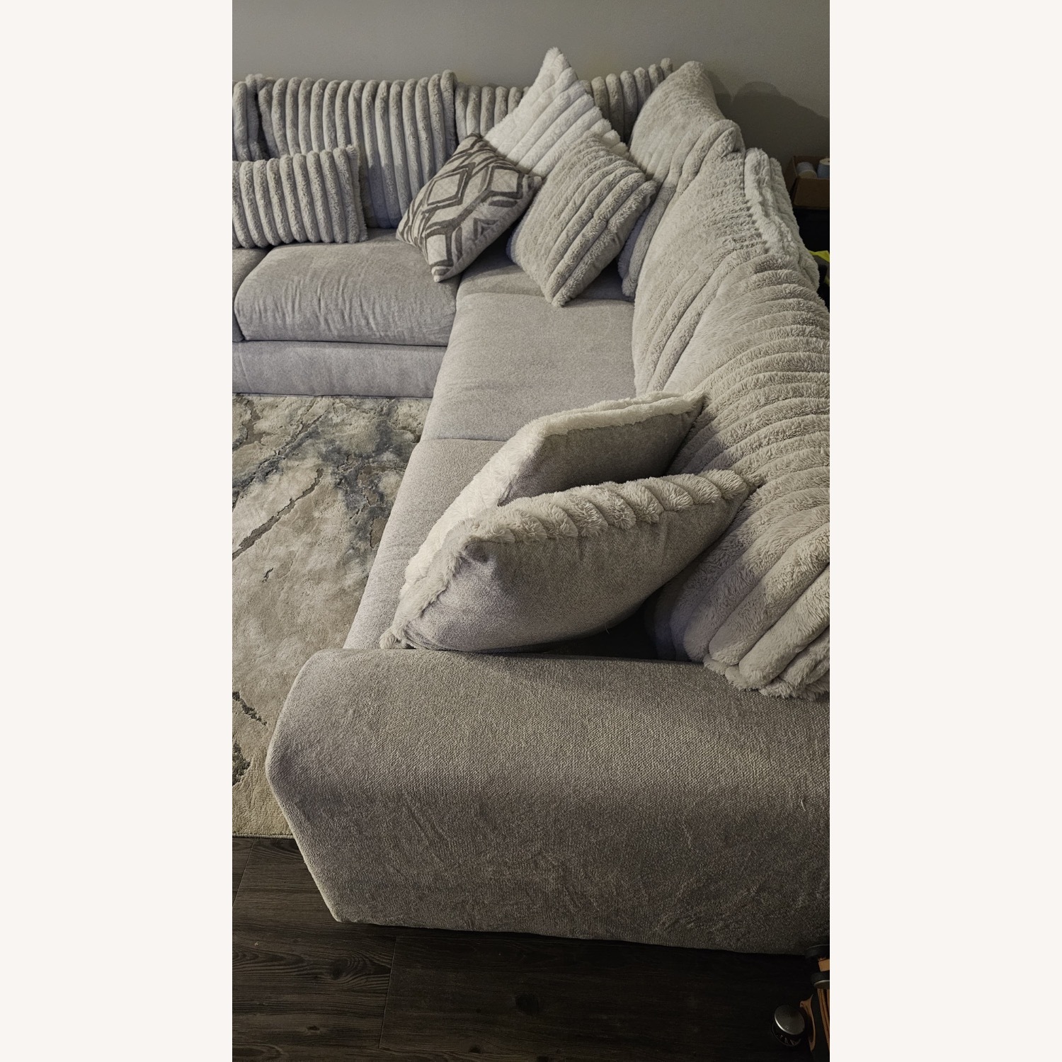 Rooms To Go Modern Grey Sectional Couch   - image-3