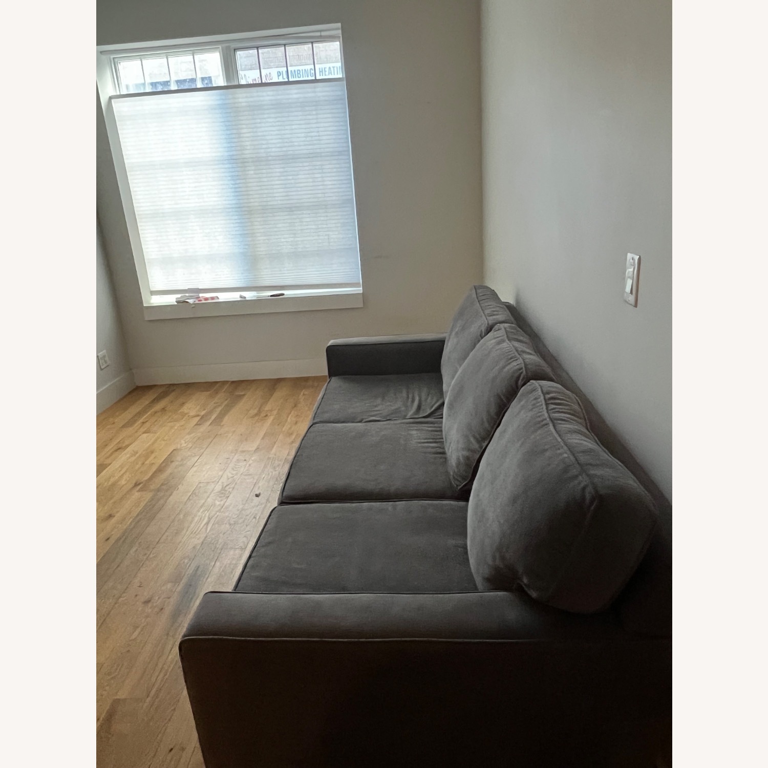 Macy's Radley Couch - 3 Seat Fabric Sofa + Ottoman - image-2