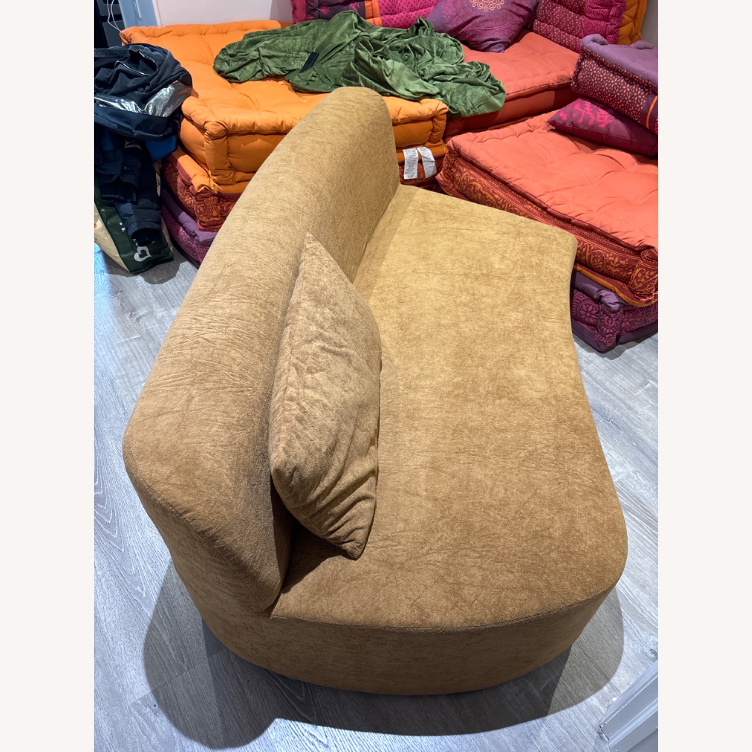 Modular Sectional Curved Sofa (Camel Color ) - image-9