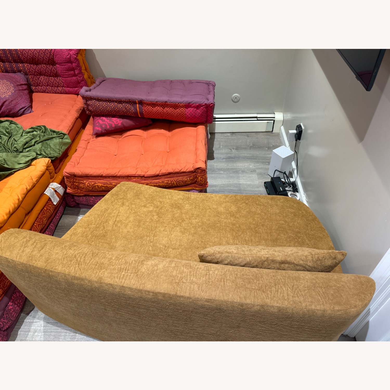 Modular Sectional Curved Sofa (Camel Color ) - image-7