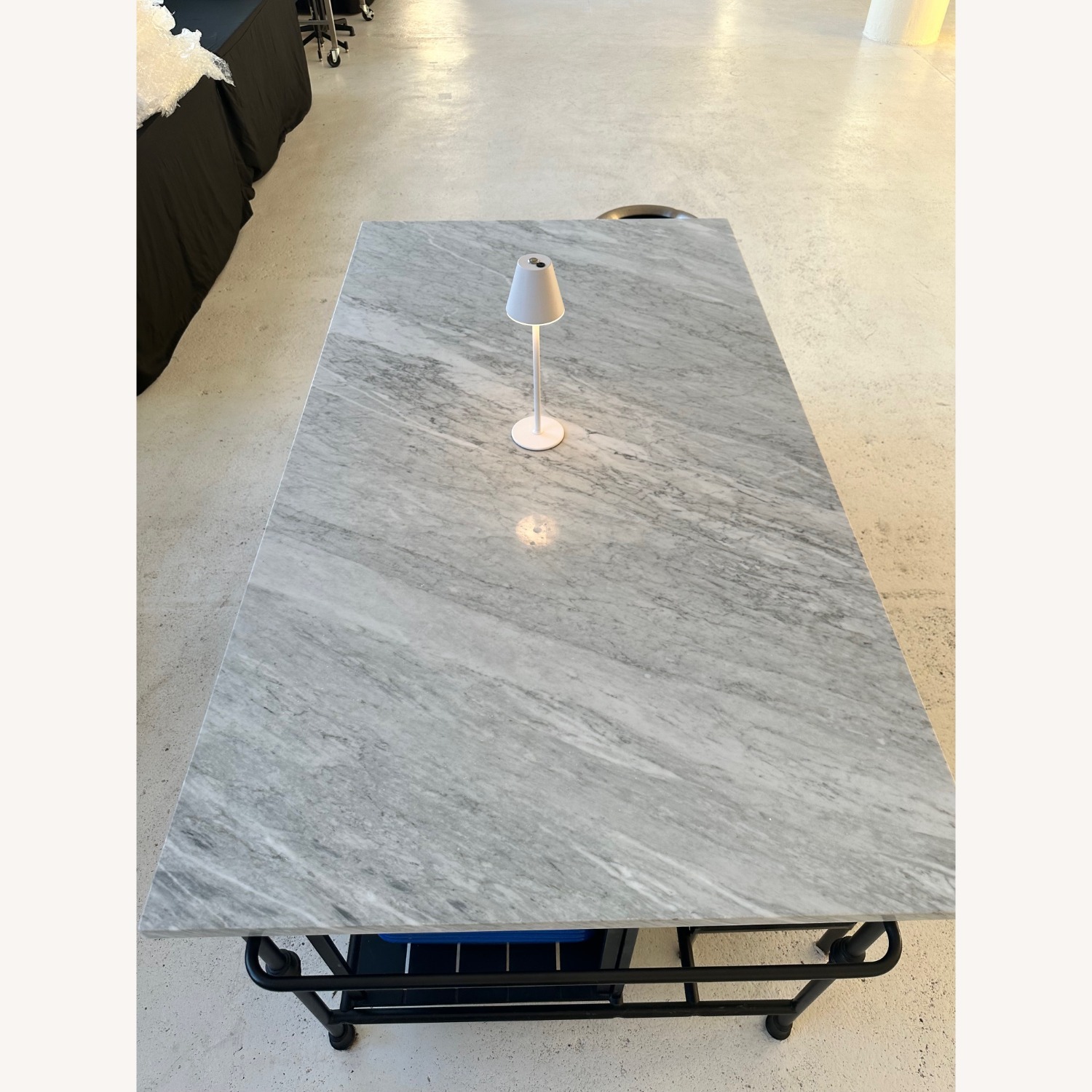 Crate & Barrel French Marble Kitchen Island - image-4