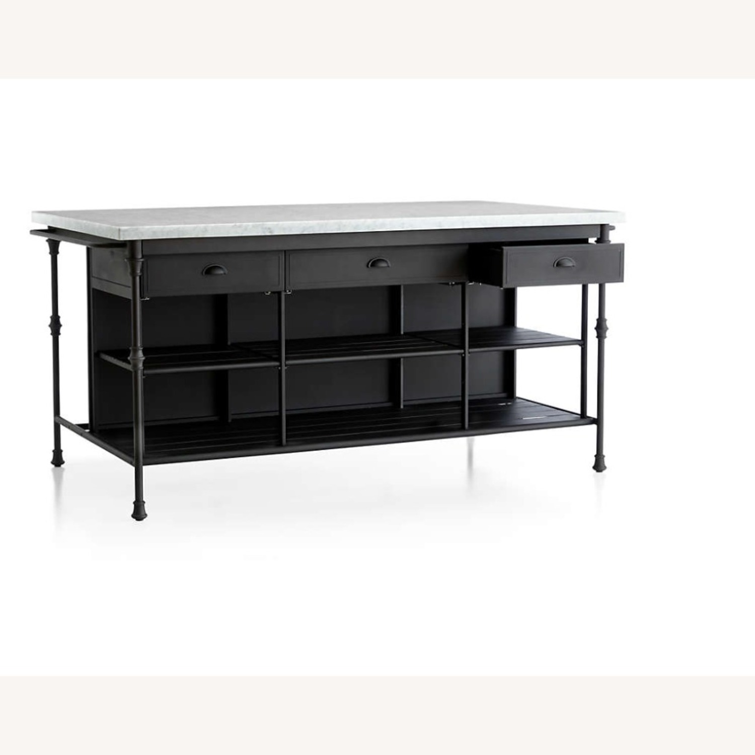 Crate & Barrel French Marble Kitchen Island - image-6