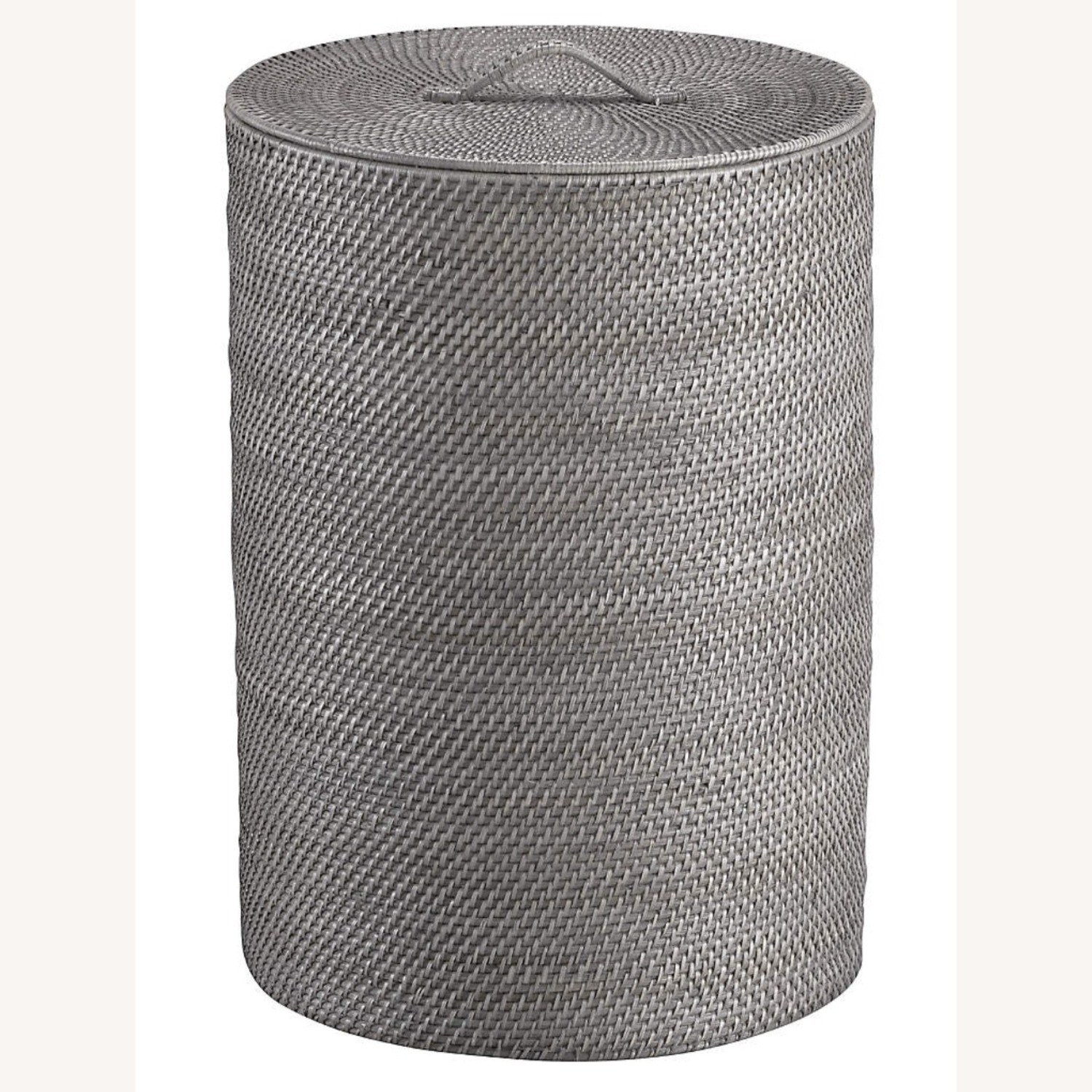 Crate & Barrel Sedona Grey Laundry Hamper - image-1