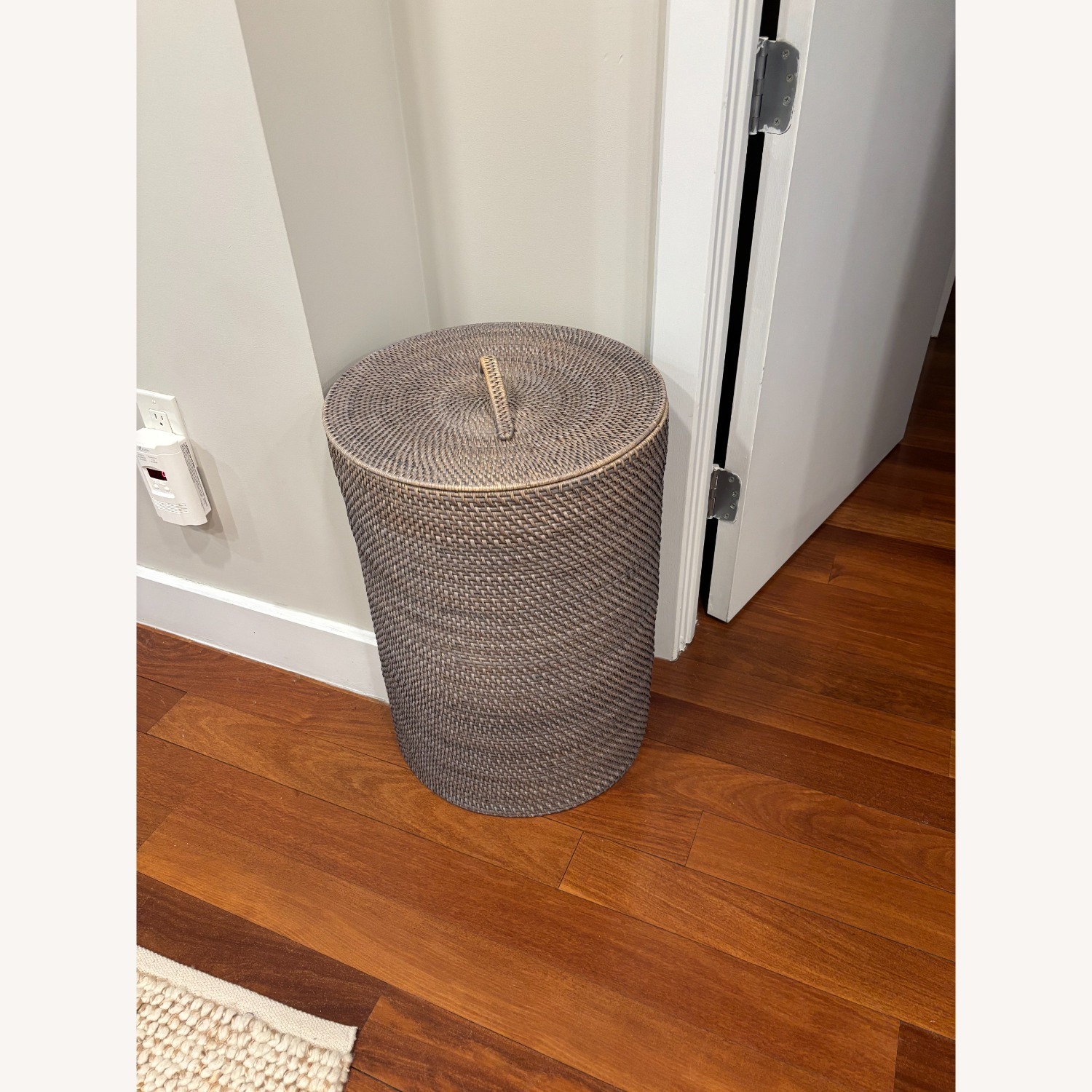 Crate & Barrel Sedona Grey Laundry Hamper - image-3