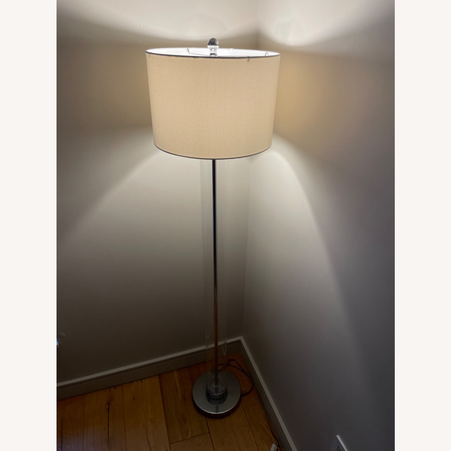 Safavieh Lovato Modern Clear Glass and Polished Chrome Floor Lamp - image-6