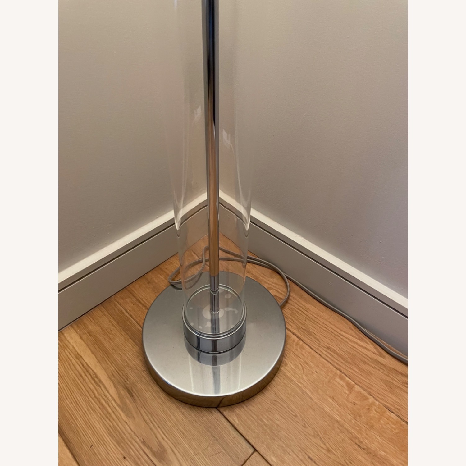 Safavieh Lovato Modern Clear Glass and Polished Chrome Floor Lamp - image-3