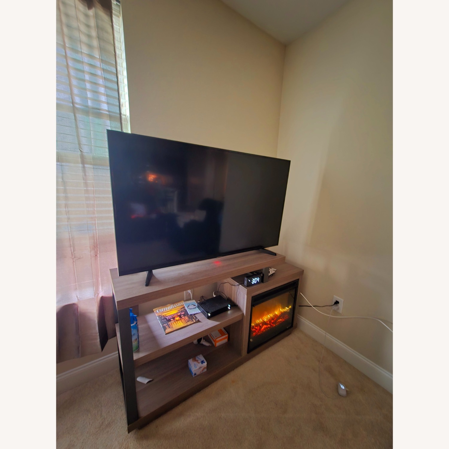 Twin Star Modern Fireplace TV Stand - image-3