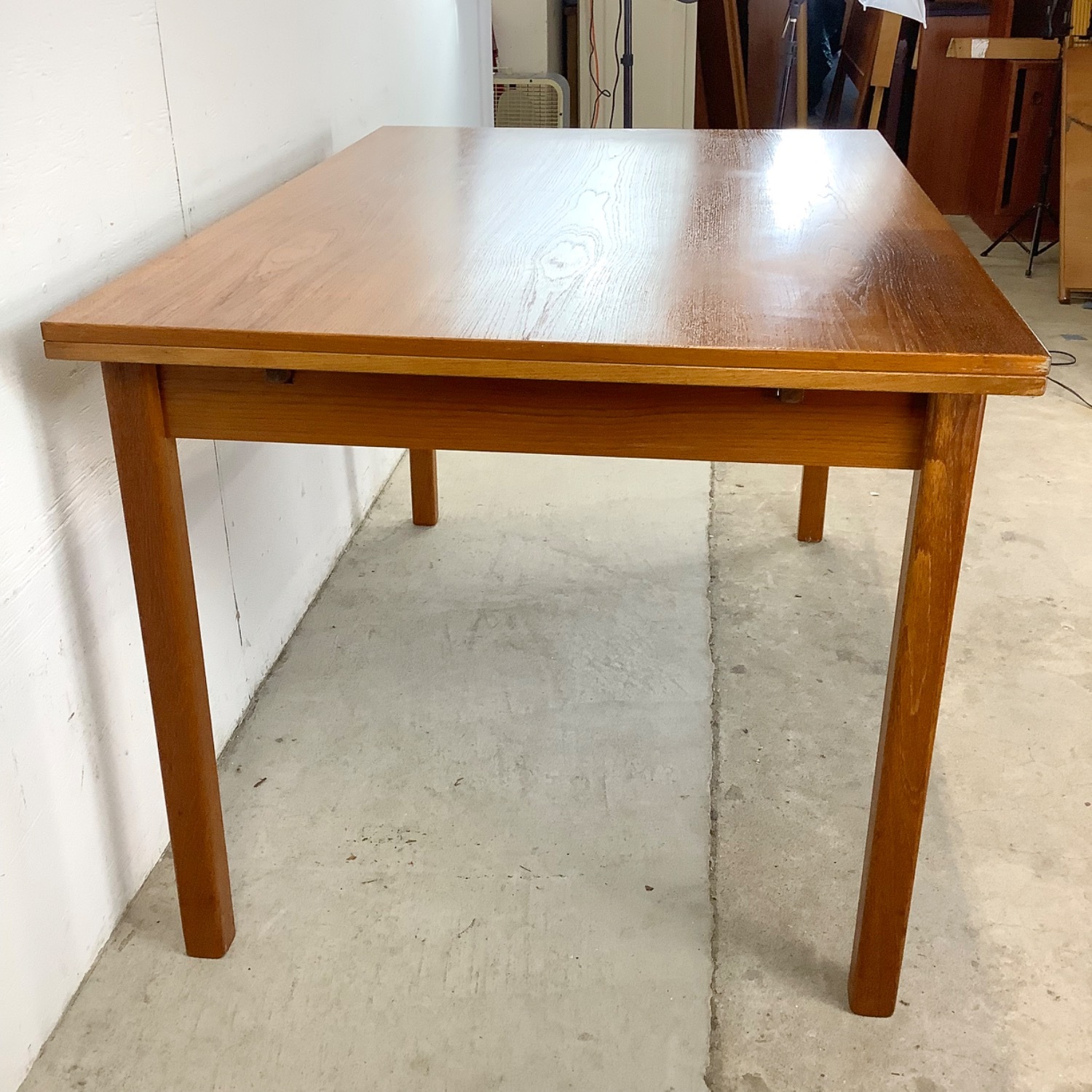 Scandinavian Modern Teak Dining Table with Leaves - image-8