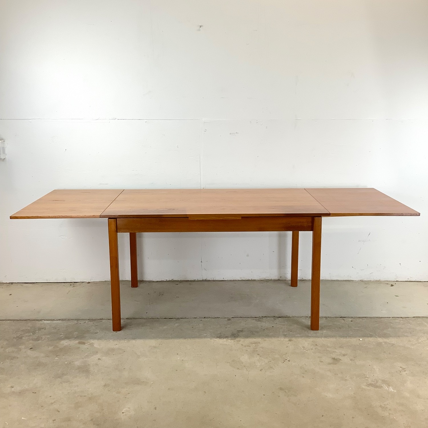 Scandinavian Modern Teak Dining Table with Leaves - image-4