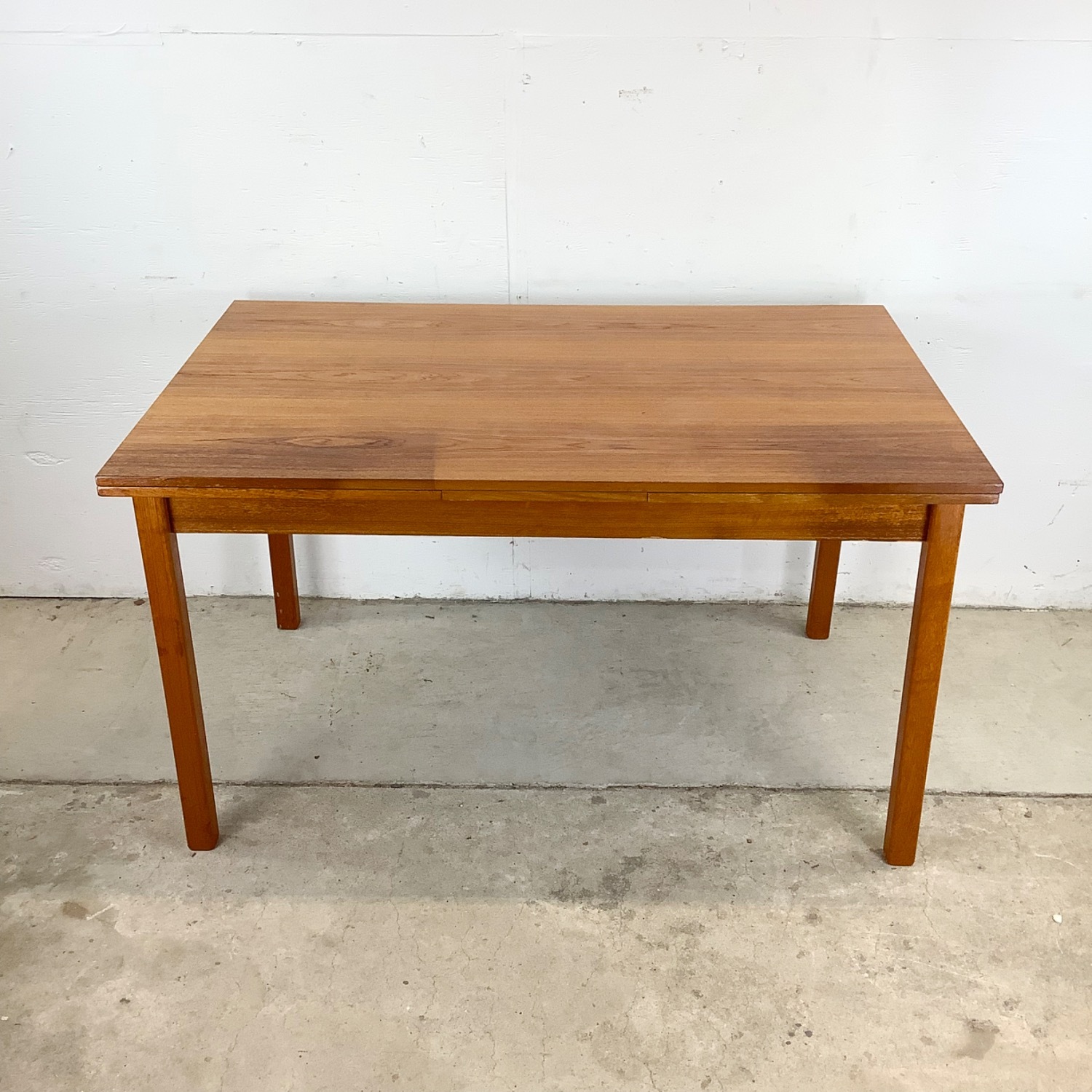 Scandinavian Modern Teak Dining Table with Leaves - image-2