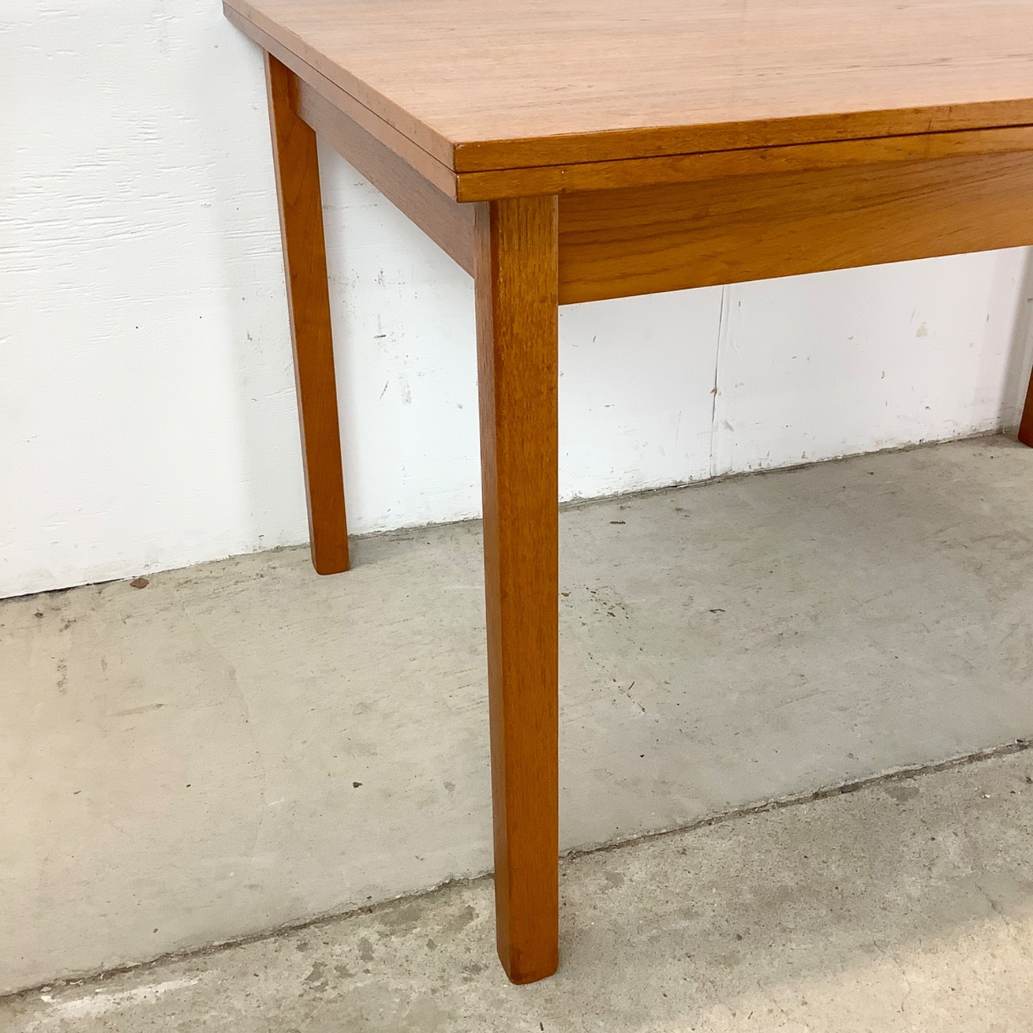 Scandinavian Modern Teak Dining Table with Leaves - image-10